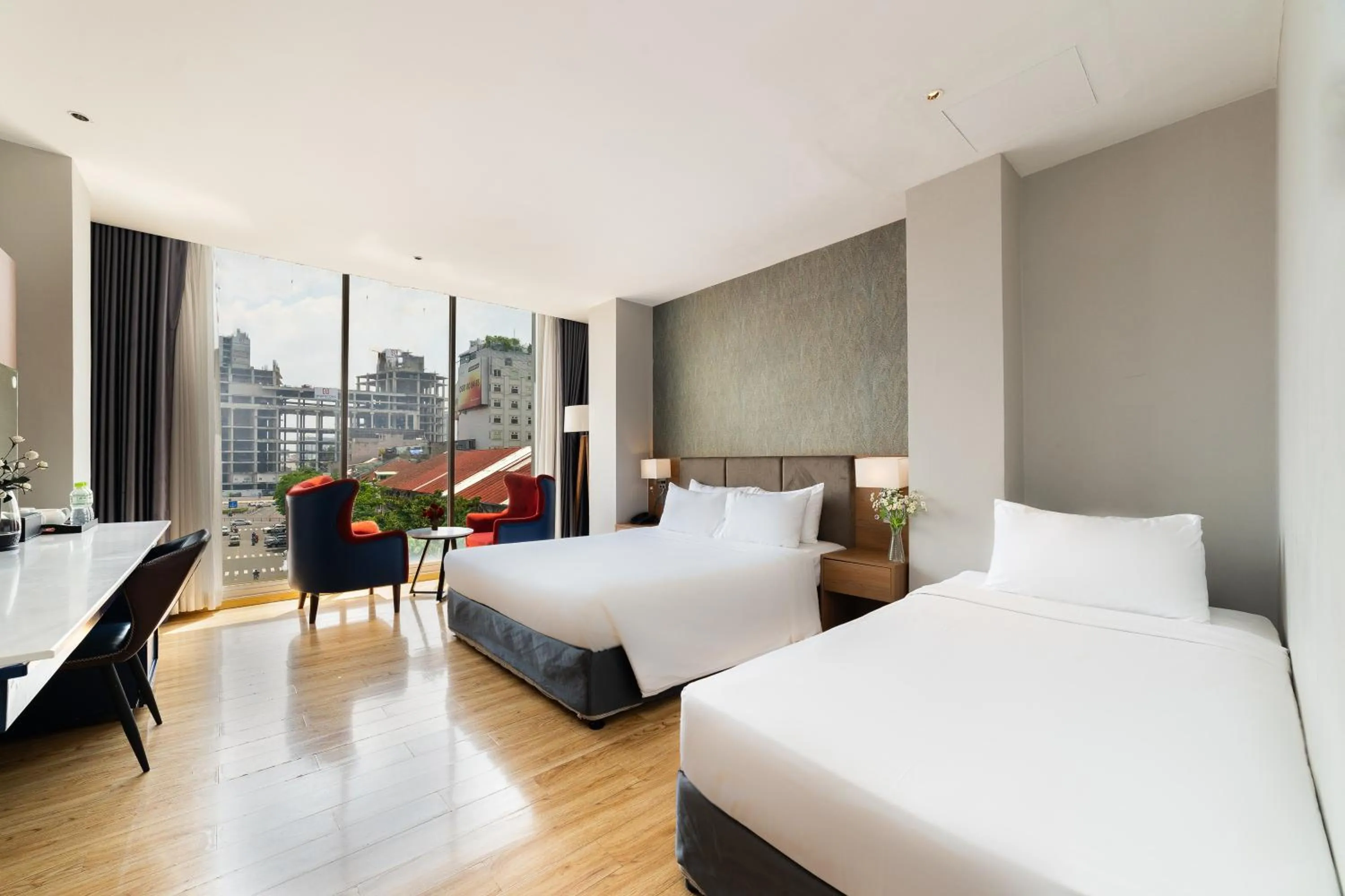 Photo of the whole room, Bed in Nicecy NganHa Hotel