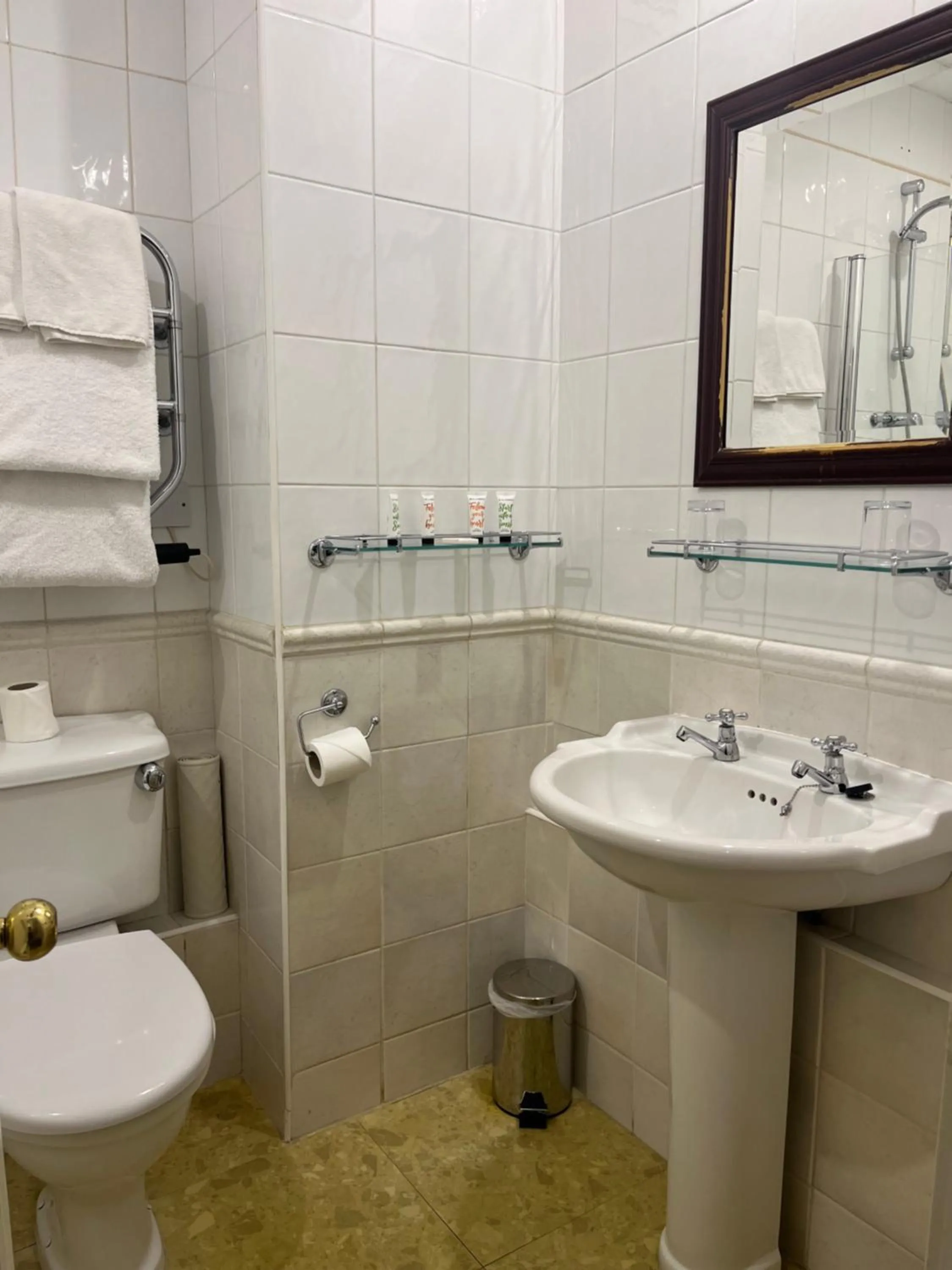 Shower in Noel Arms - "A Bespoke Hotel"