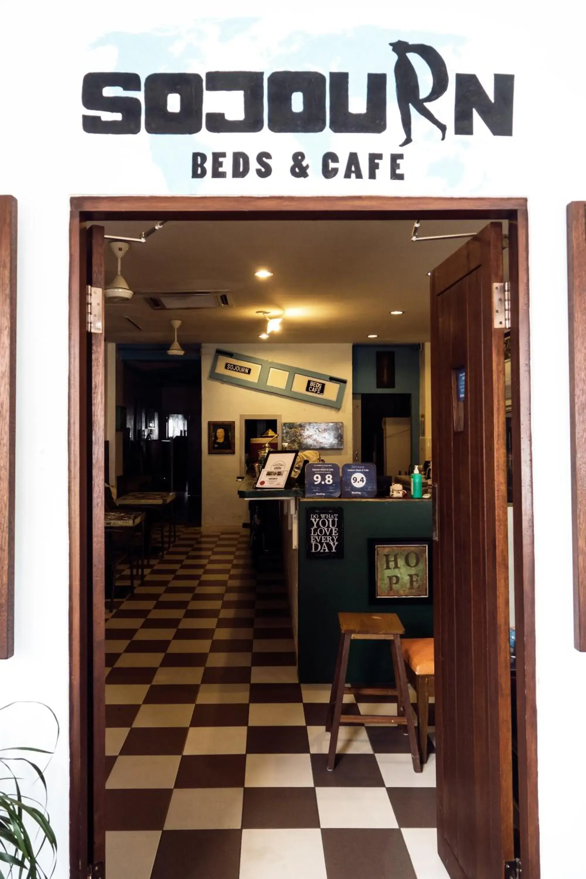 Communal lounge/ TV room in Sojourn Beds & Cafe Communal lounge/ TV room in Sojourn Beds & Cafe