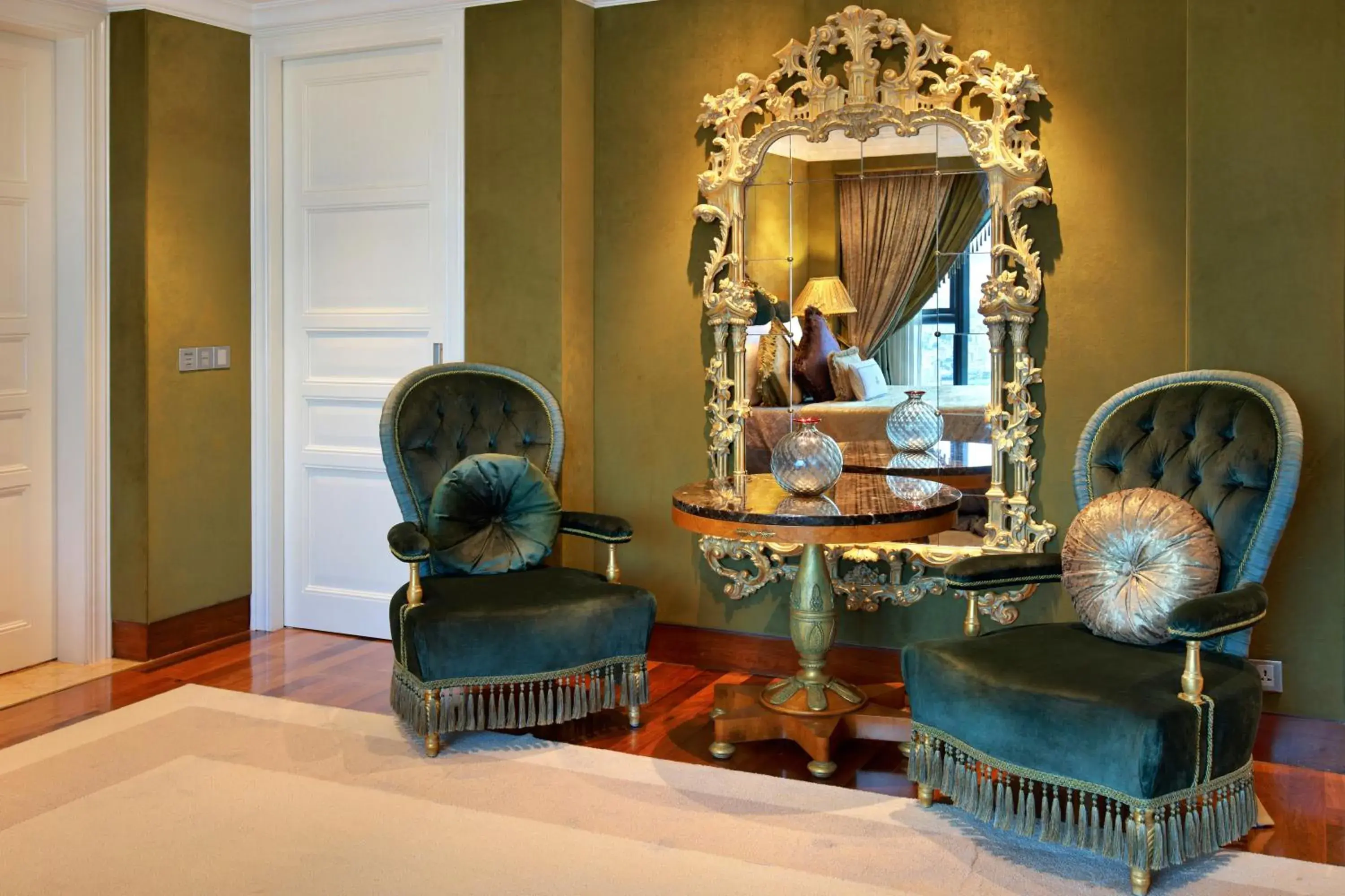 Seating area, Bed in The Reverie Saigon Seating area, Bed in The Reverie Saigon