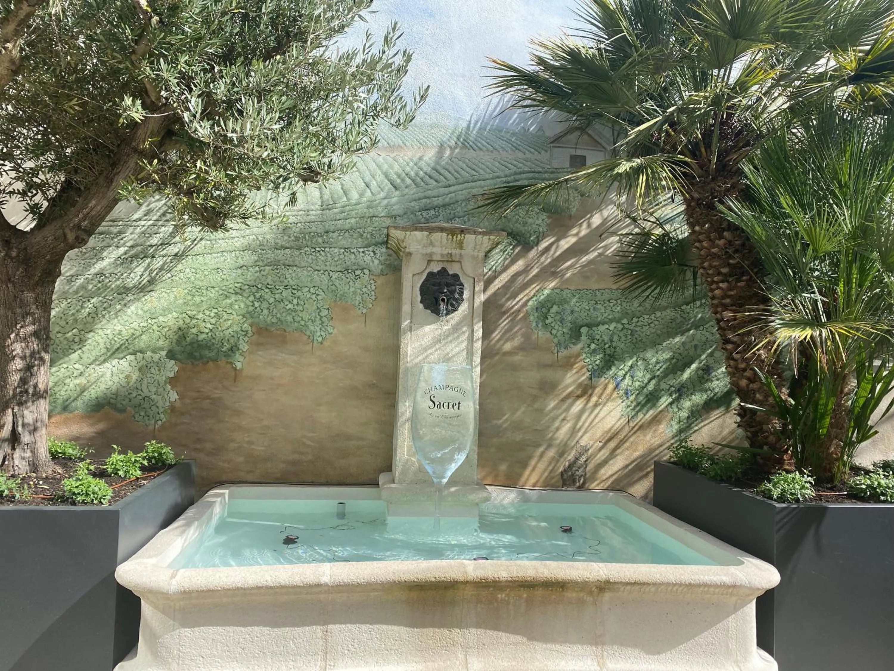 Inner courtyard view in Champagne Domaine Sacret - AY