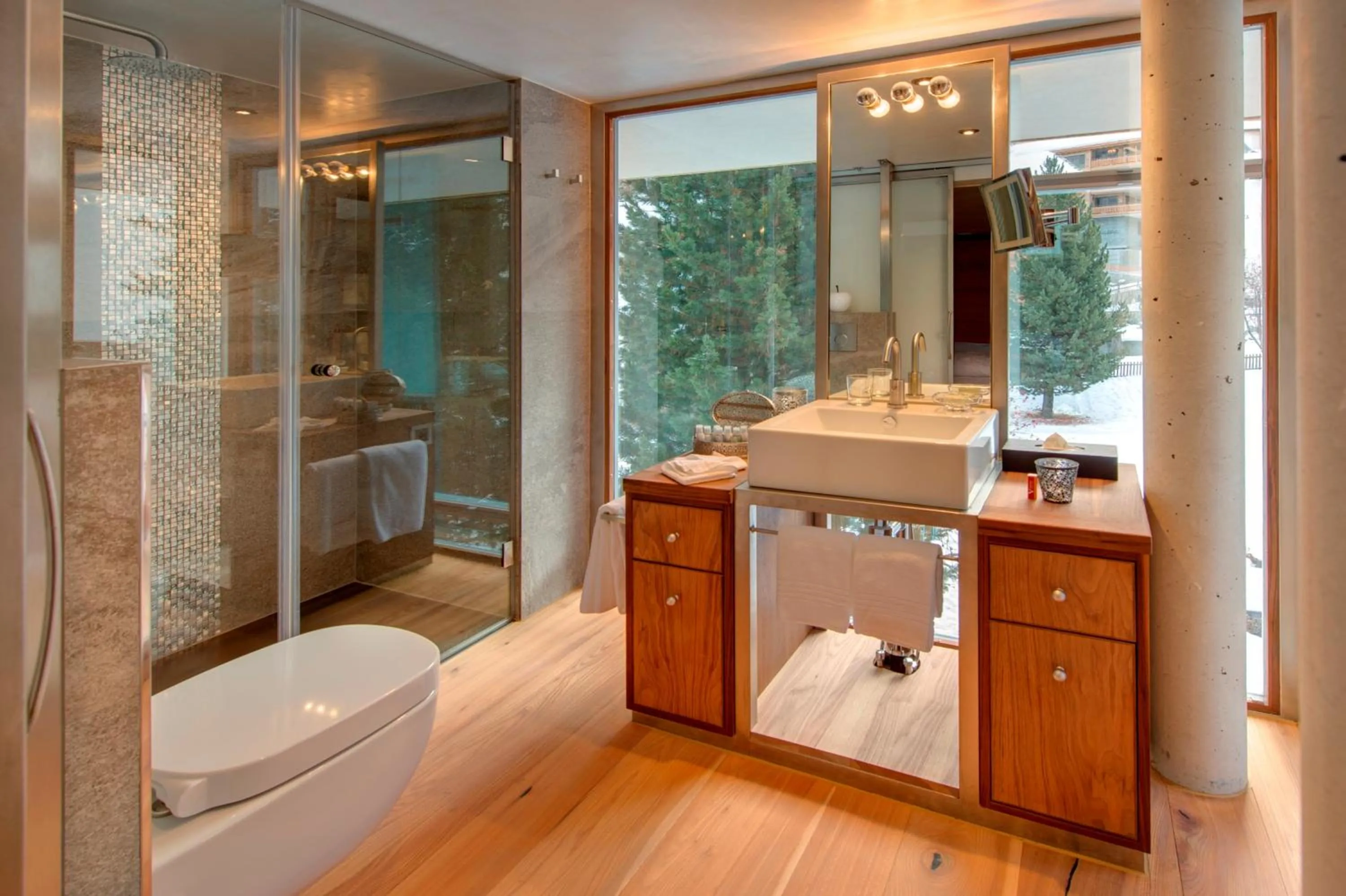 Bathroom in Luxury Chalet by Heinz Julen