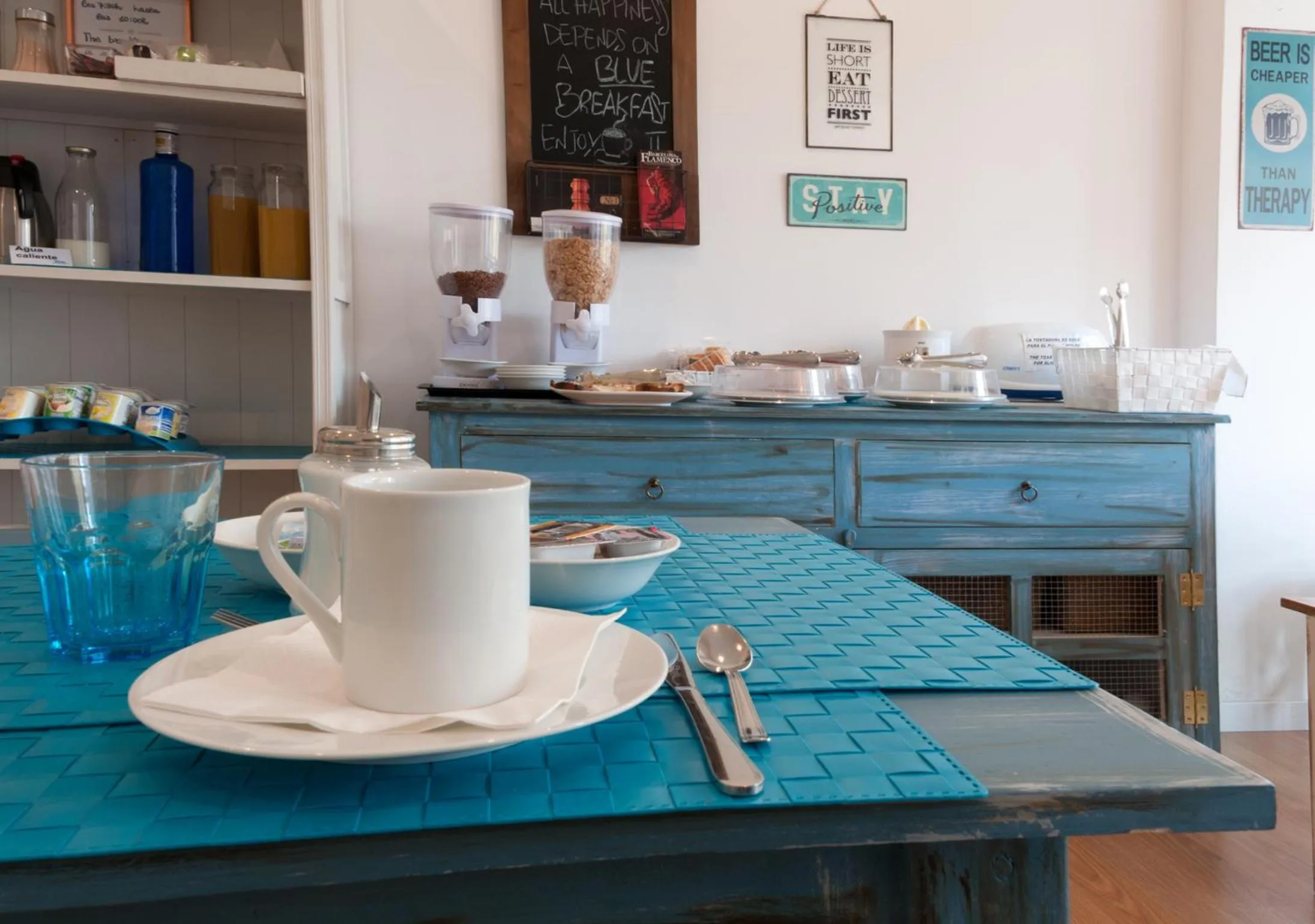 Food in Blue Barcelona