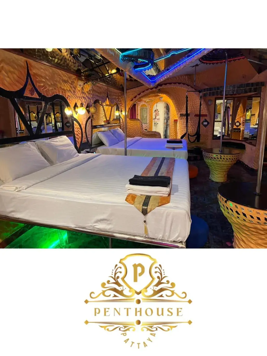 Bed in PENTHOUSE PATTAYA Bed in PENTHOUSE PATTAYA