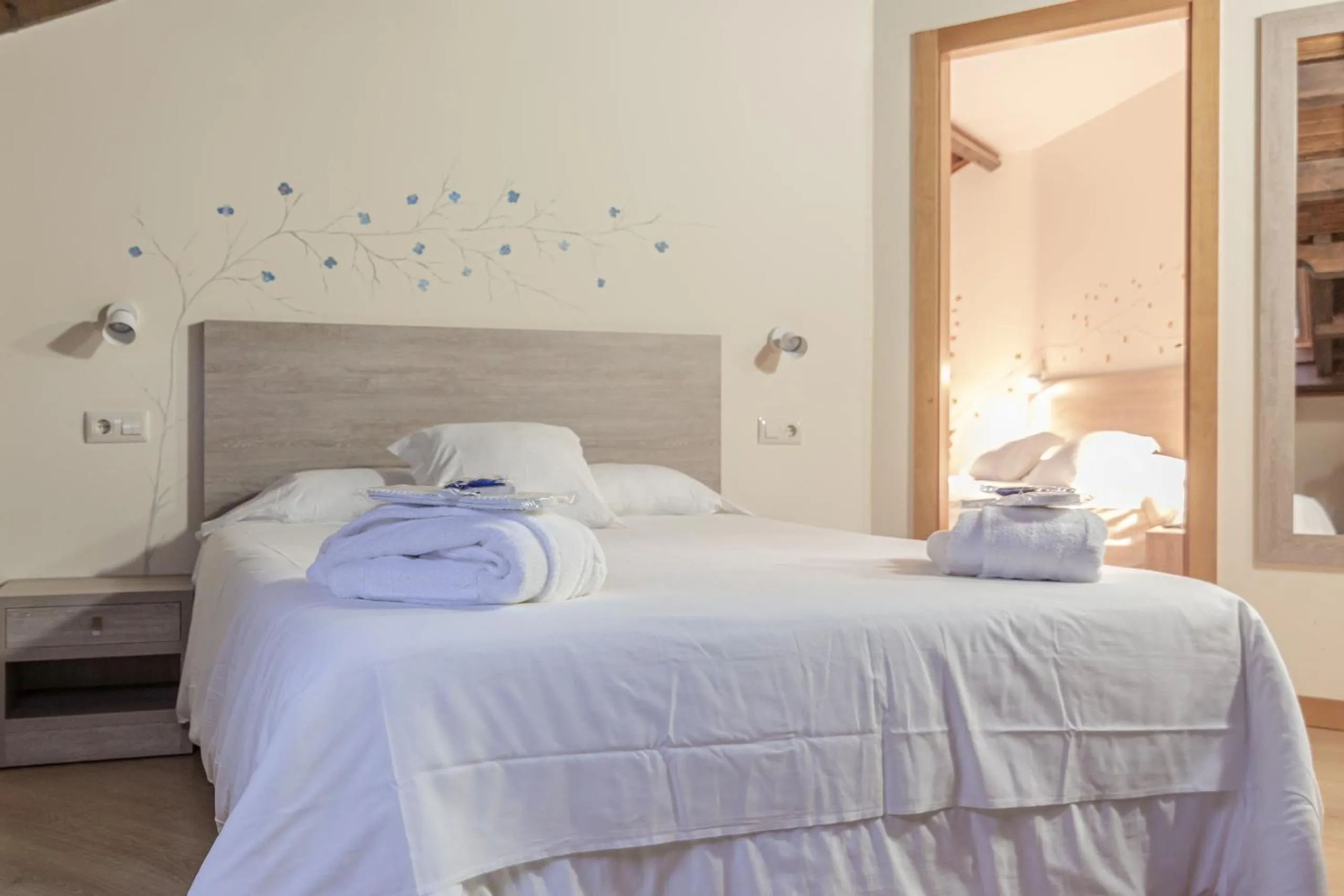 Bed in Hotel Balneario Río Pambre