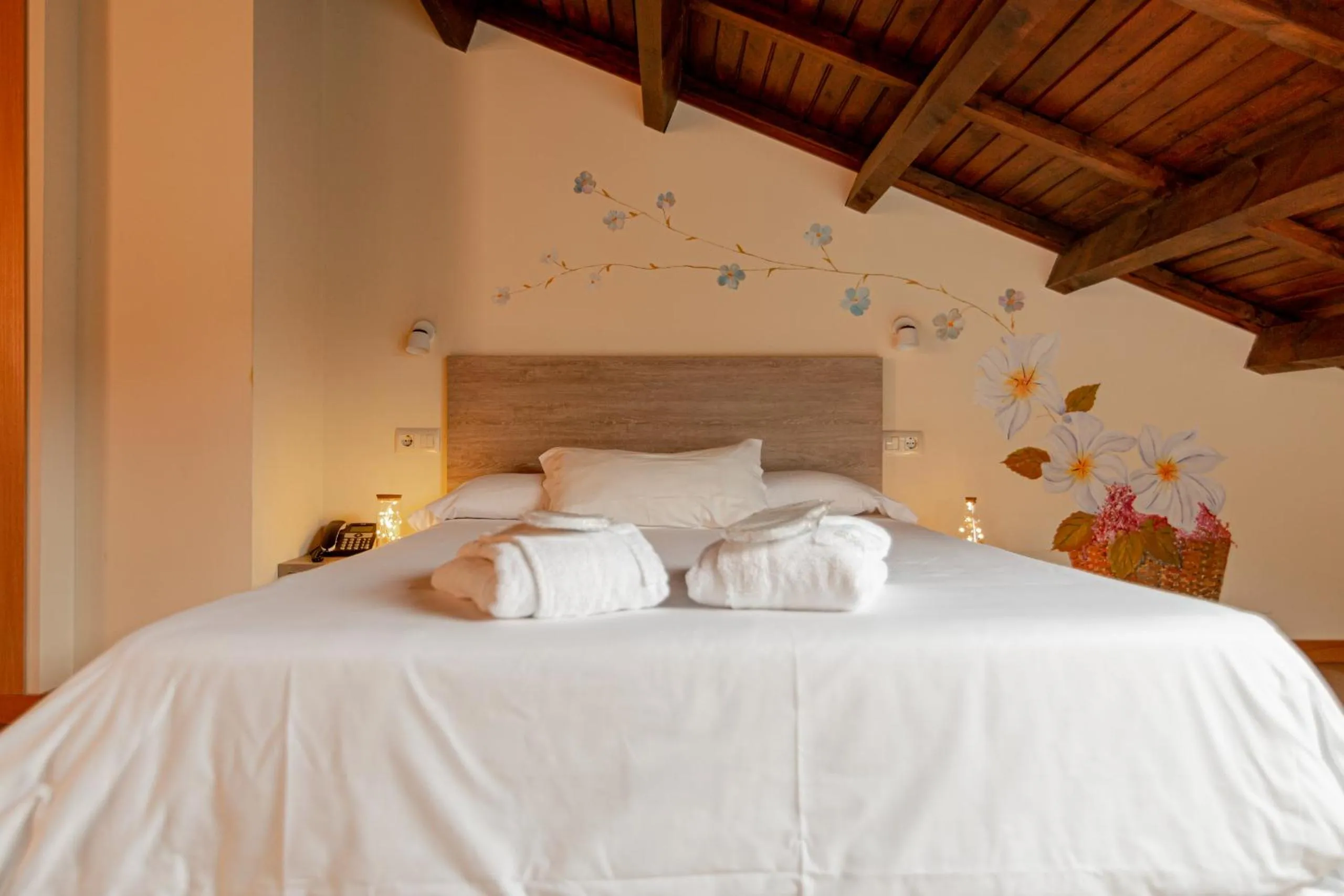 Bed in Hotel Balneario Río Pambre