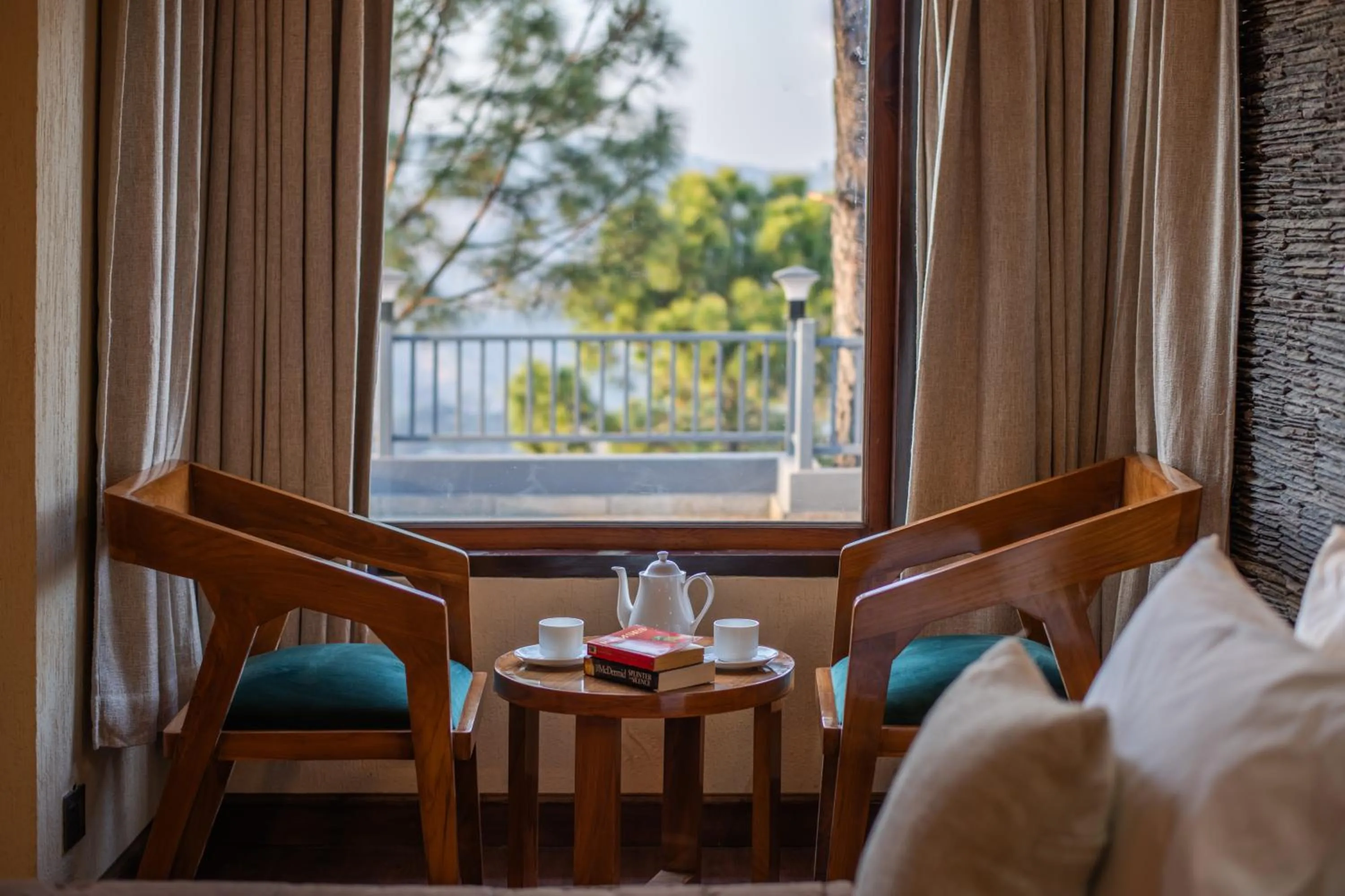 Seating area in Rudraa resort and restaurant