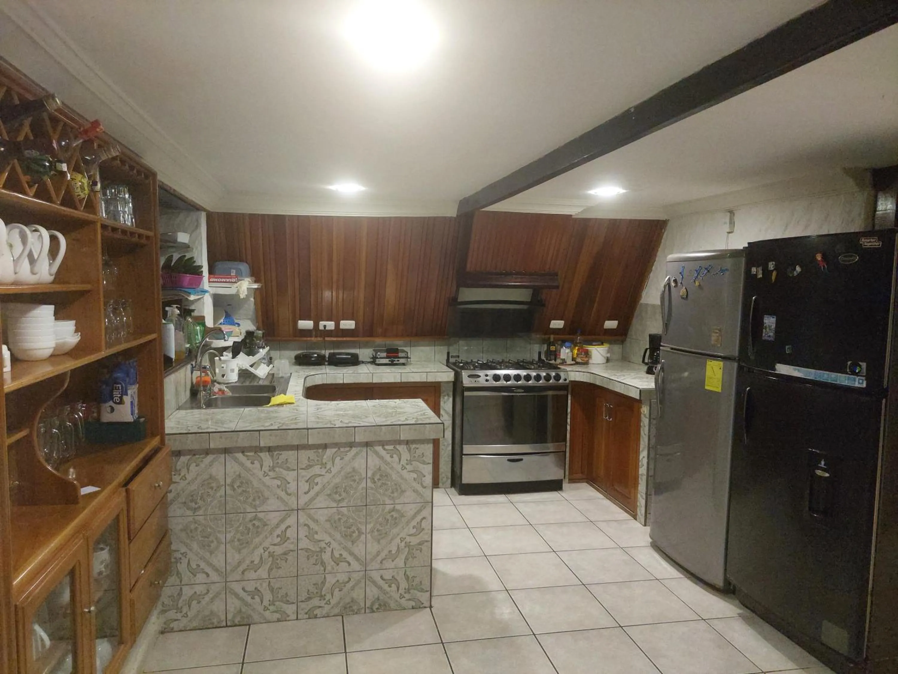 Kitchen or kitchenette in Hostal Casa Edén