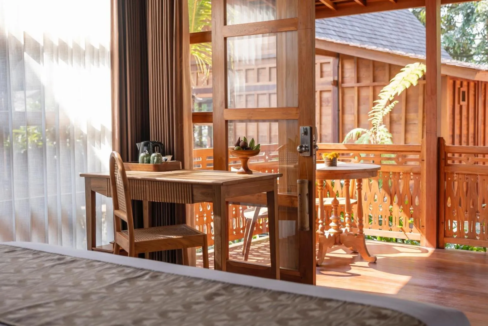 Patio in Unagi Wooden Villas by Emana