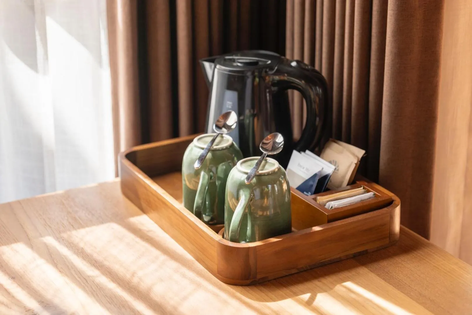 Coffee/tea facilities in Unagi Wooden Villas by Emana