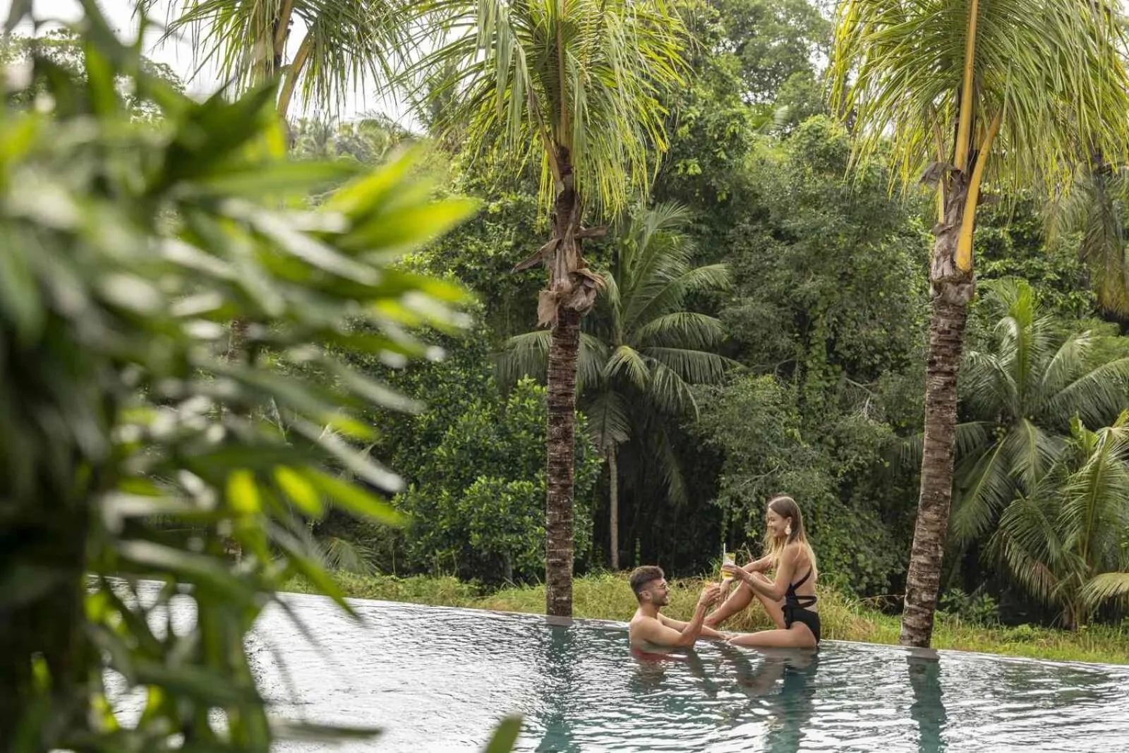 Pool view in Unagi Wooden Villas by Emana