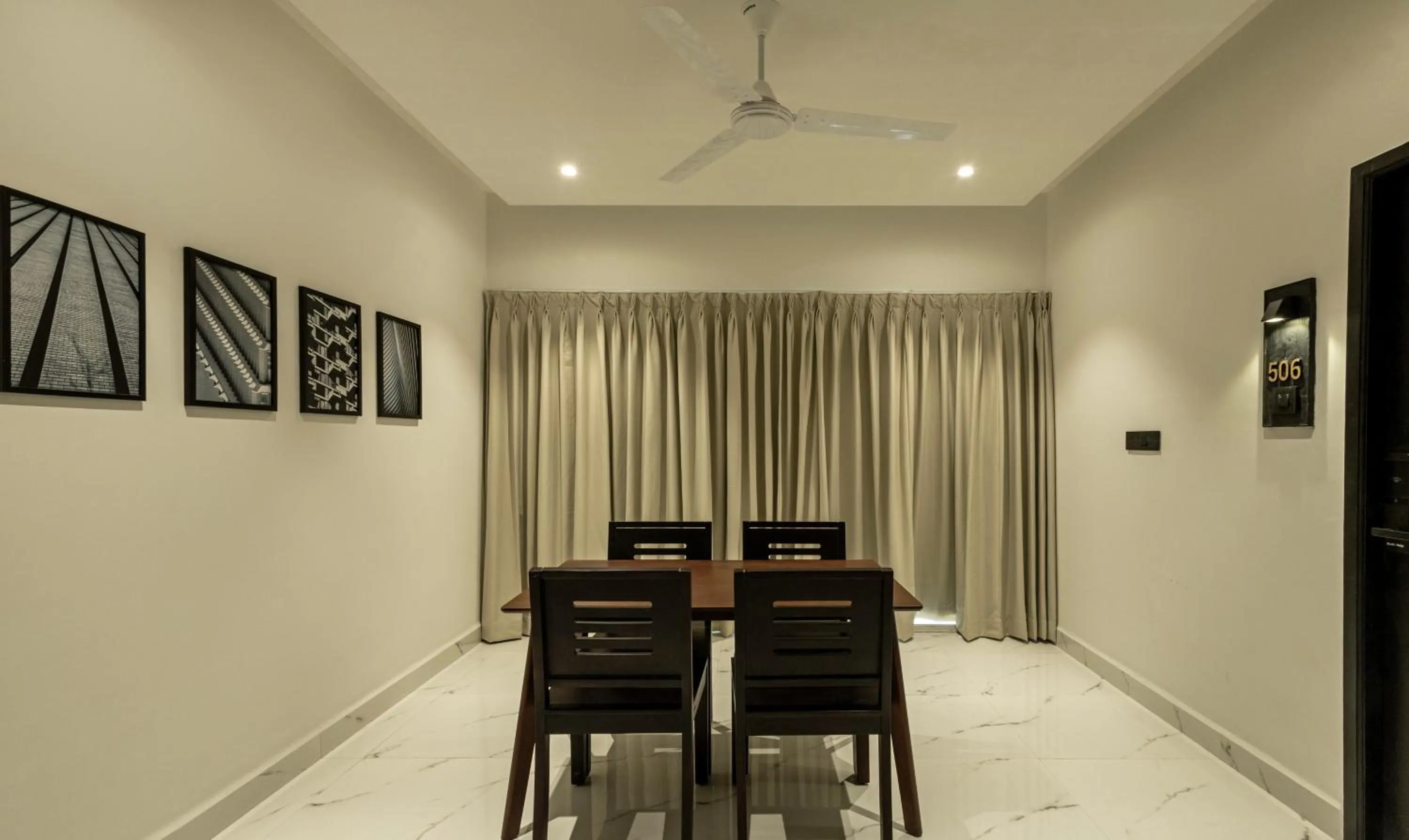 Dining area in Treebo Premium Vapr Ashok Nagar