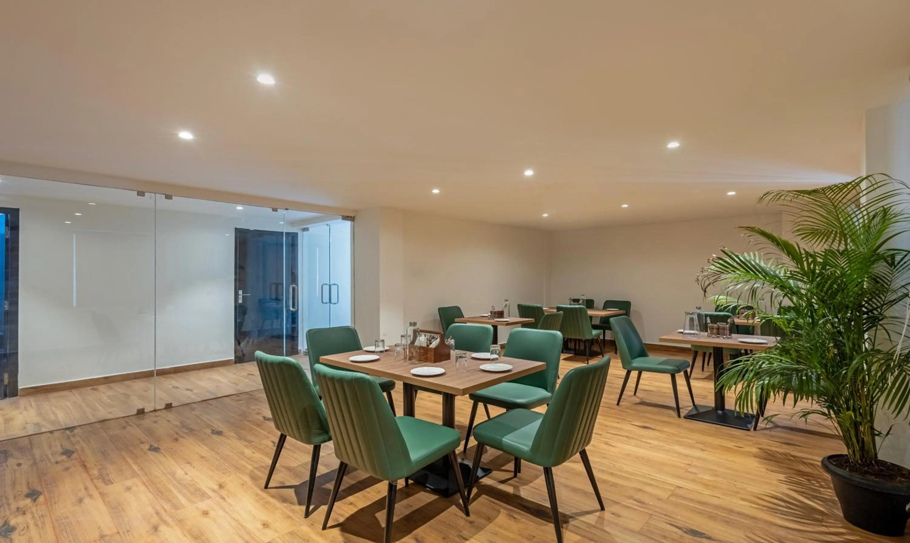 Dining area in Treebo Premium Vapr Ashok Nagar