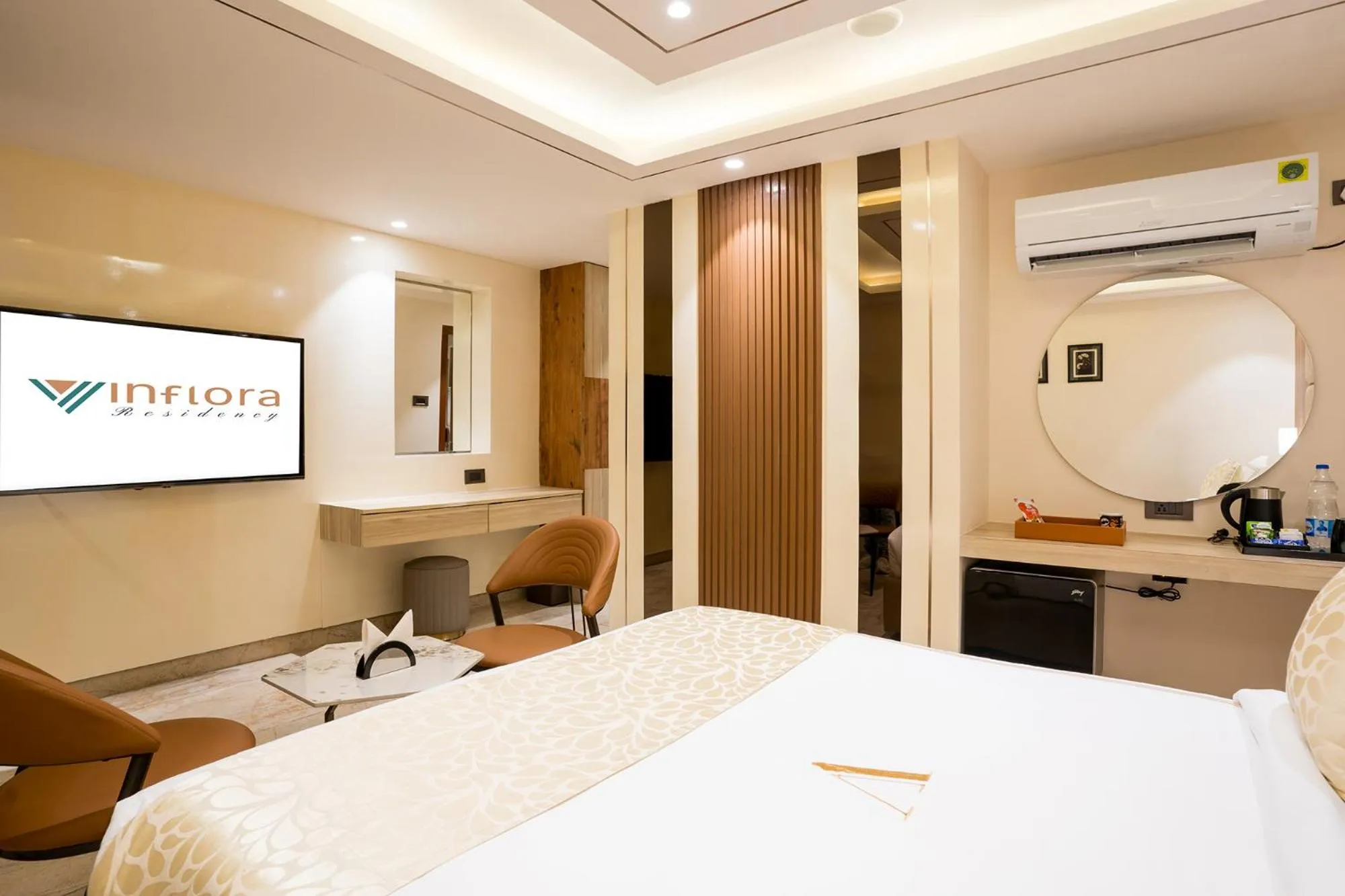 Bed in Oriva Vinflora Residency Nr LV Prasad Hospital Banjara Hills