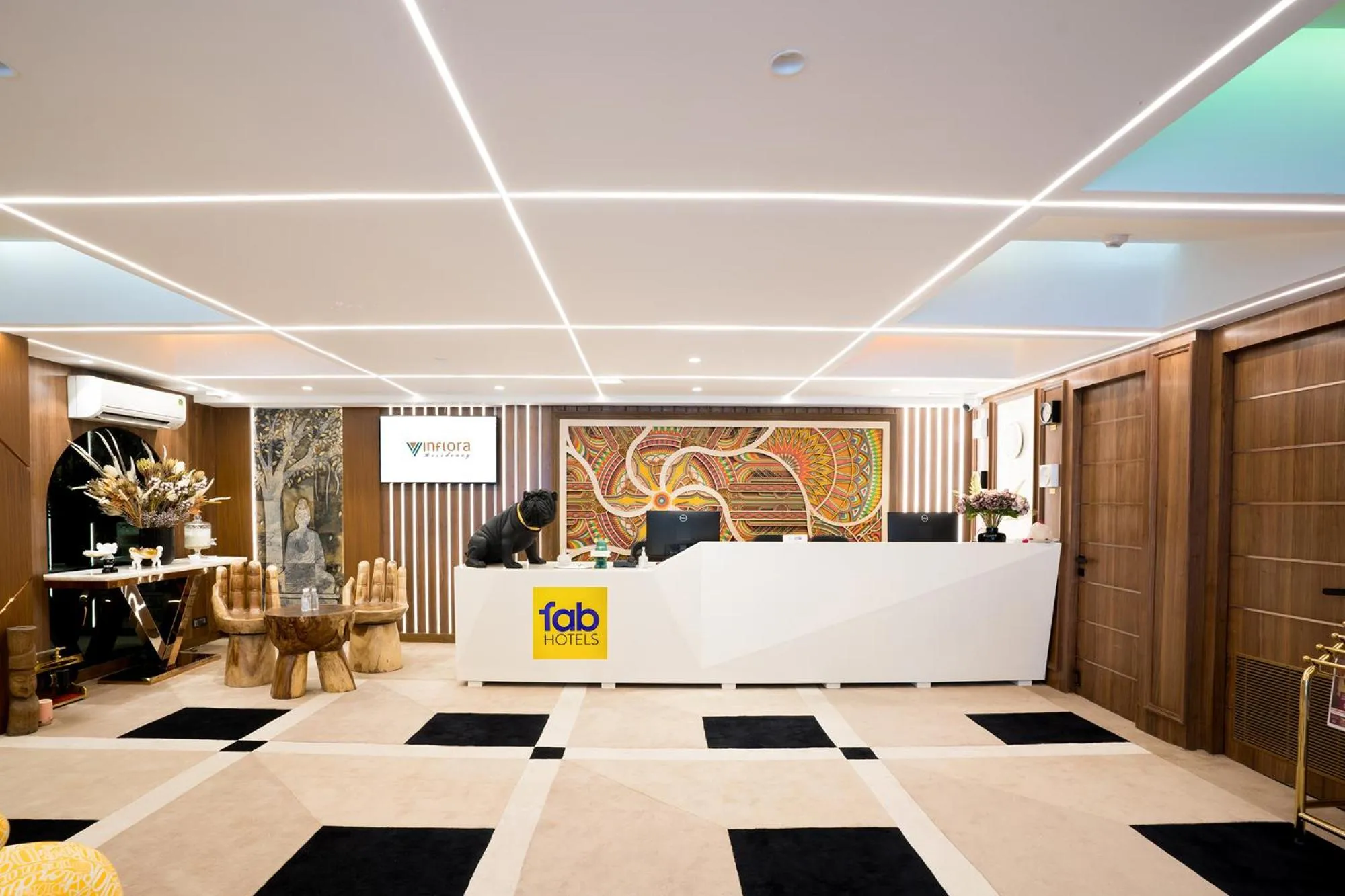 Lobby or reception in Oriva Vinflora Residency Nr LV Prasad Hospital Banjara Hills