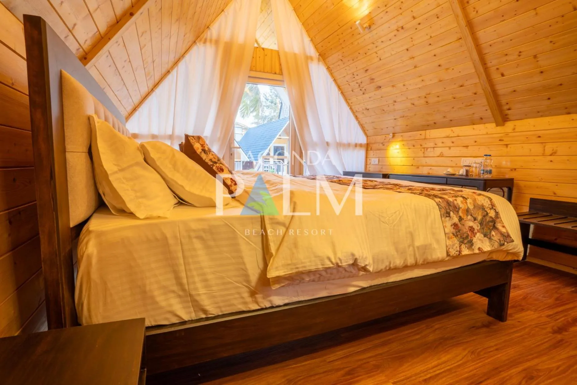 Bed in Agonda Palm Beach Resort
