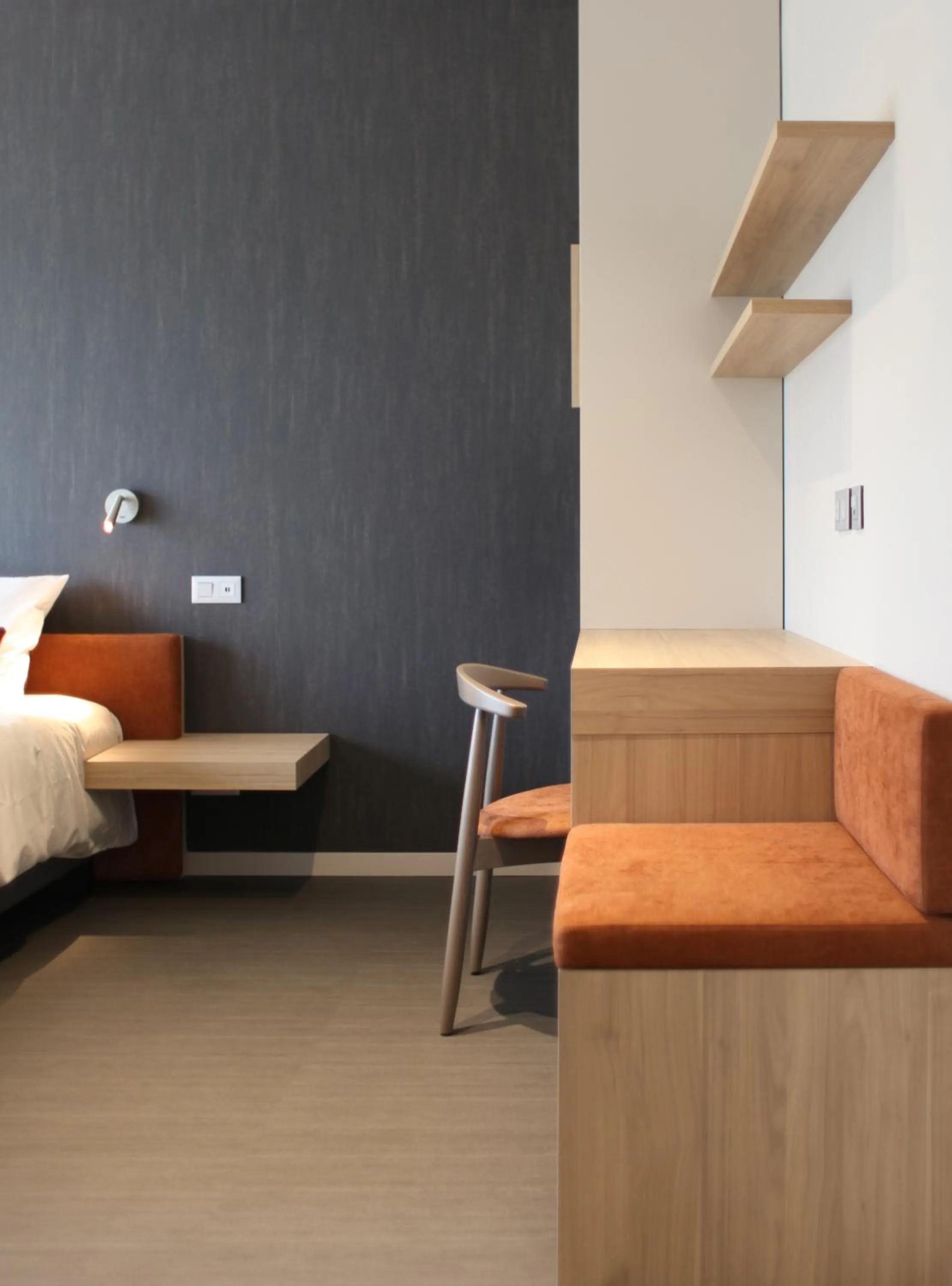 Bedroom, Bed in Hôtel Les Fines Gueules