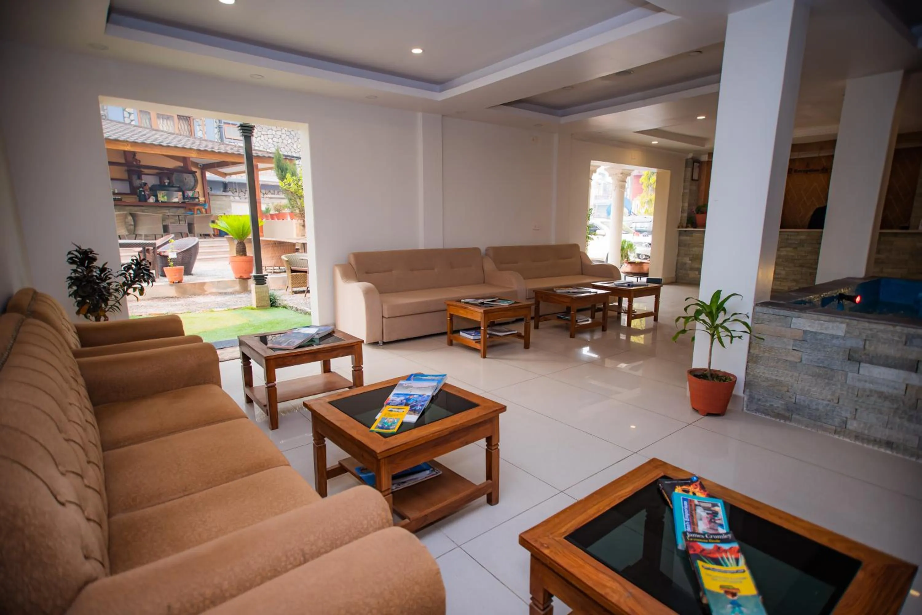 Lobby or reception in Hotel Pokhara Village & SPA