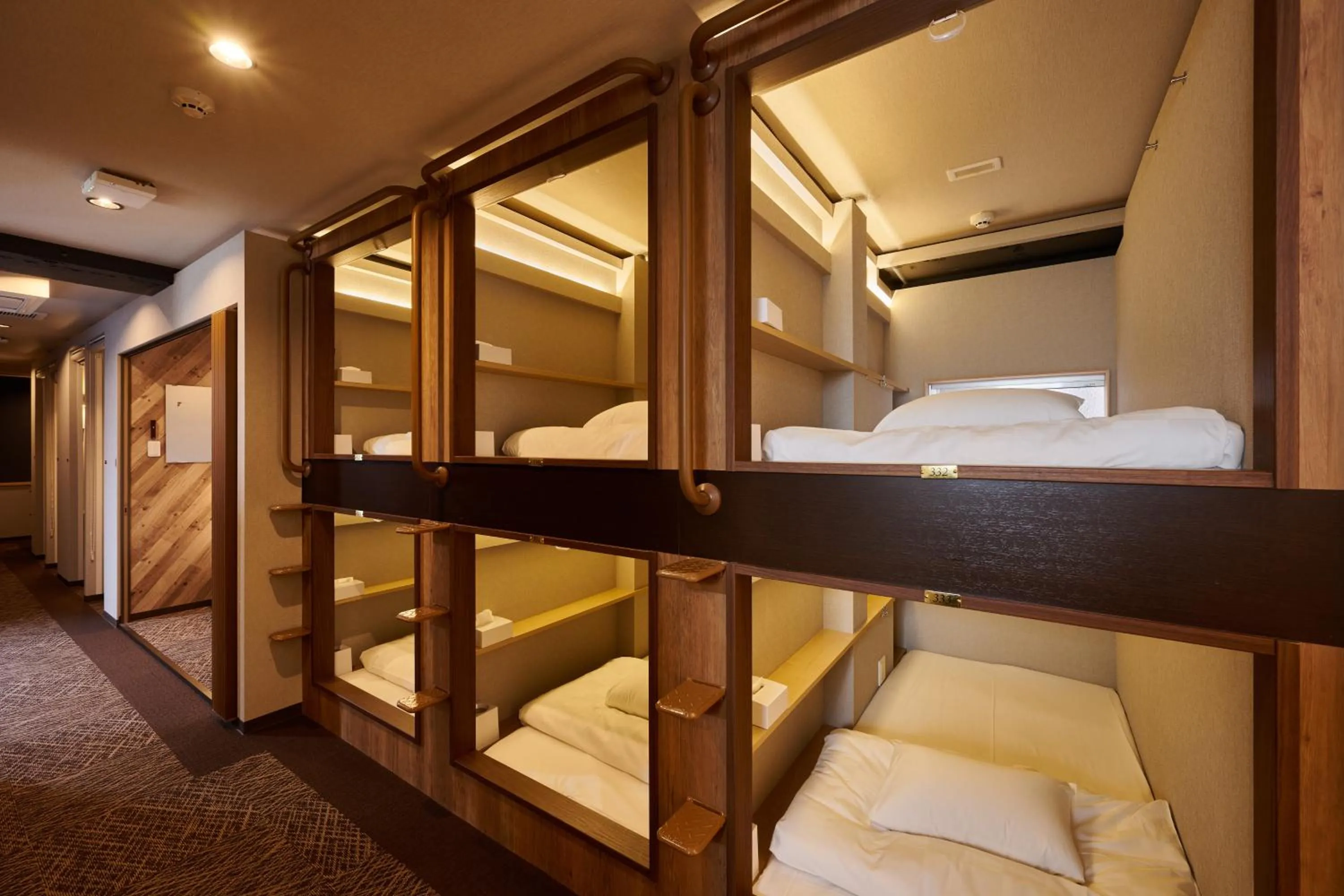 Bedroom, Bed in CAPSULE HOTEL CONTINUE NijojoKita