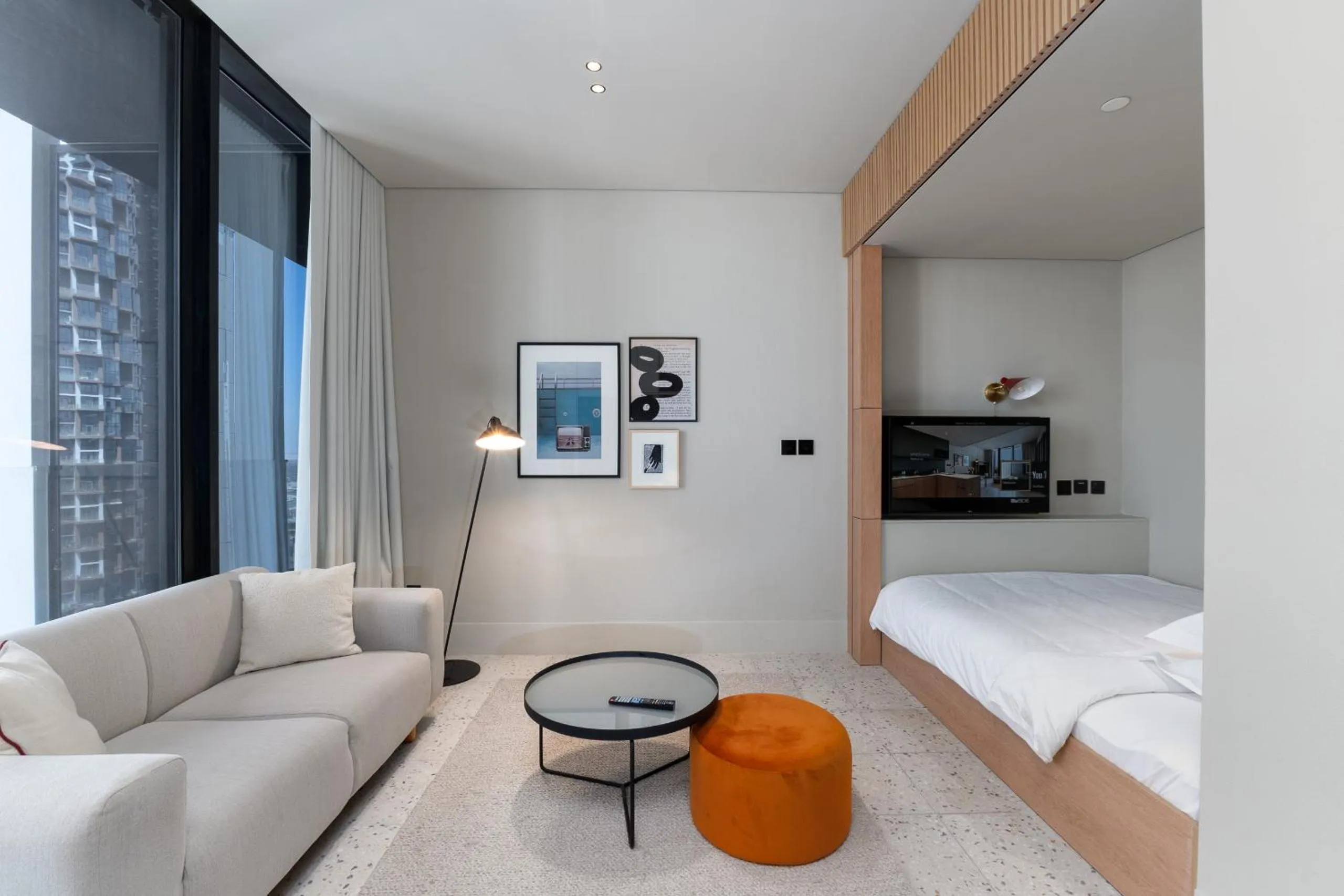 Bed in Upside Living, Business Bay Dubai - Mint Stay