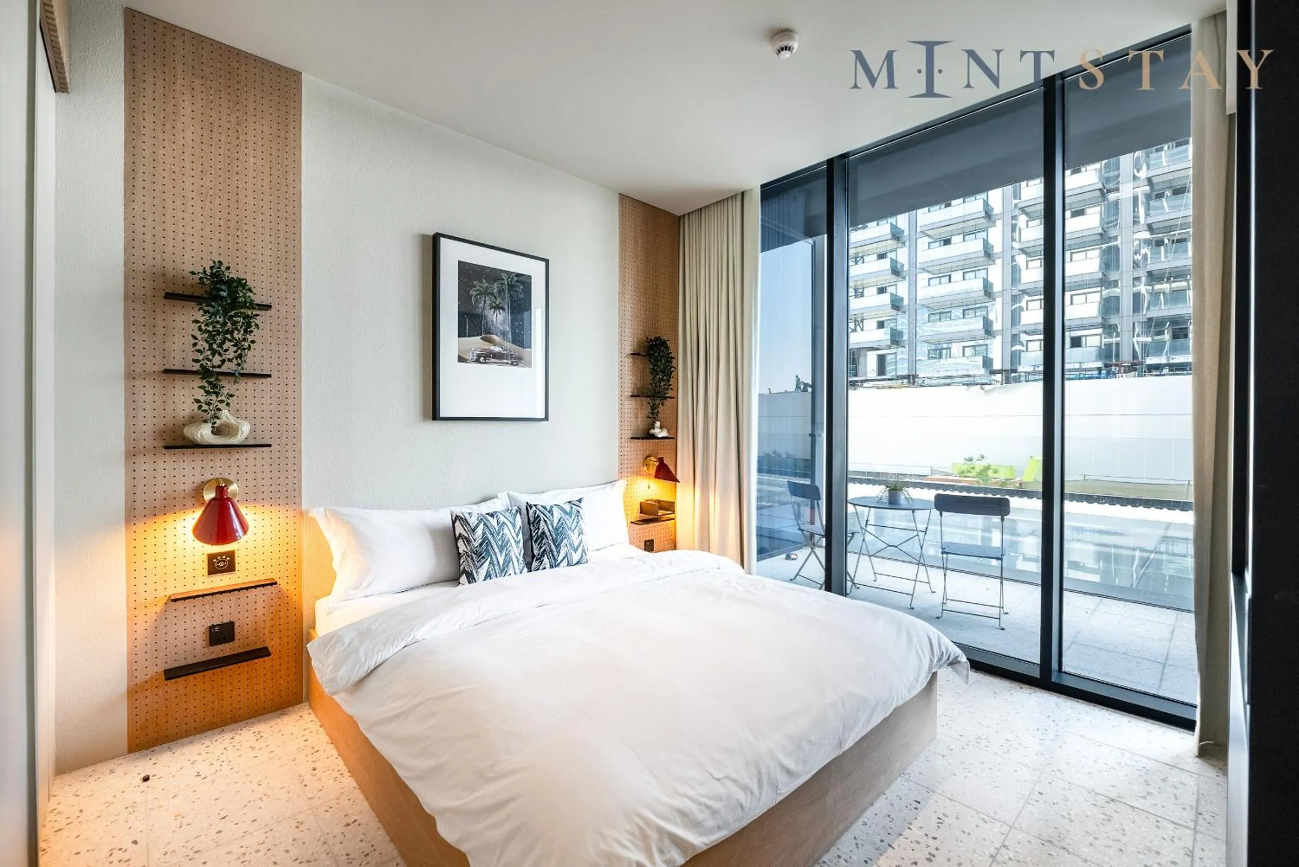 Bed in Upside Living, Business Bay Dubai - Mint Stay