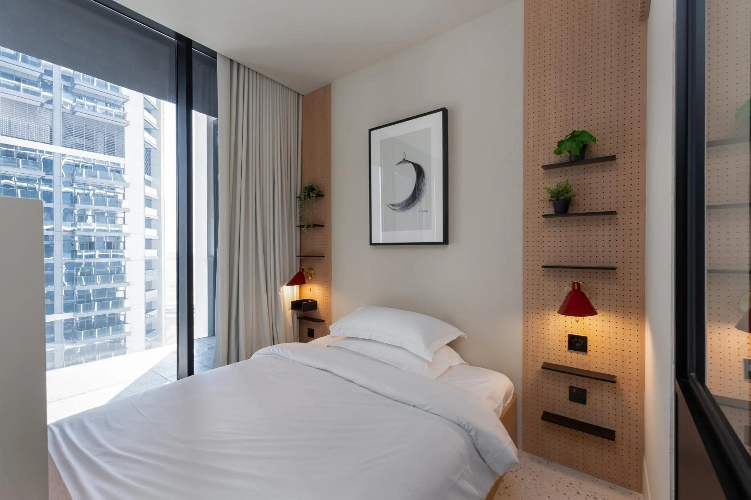 Bed in Upside Living, Business Bay Dubai - Mint Stay