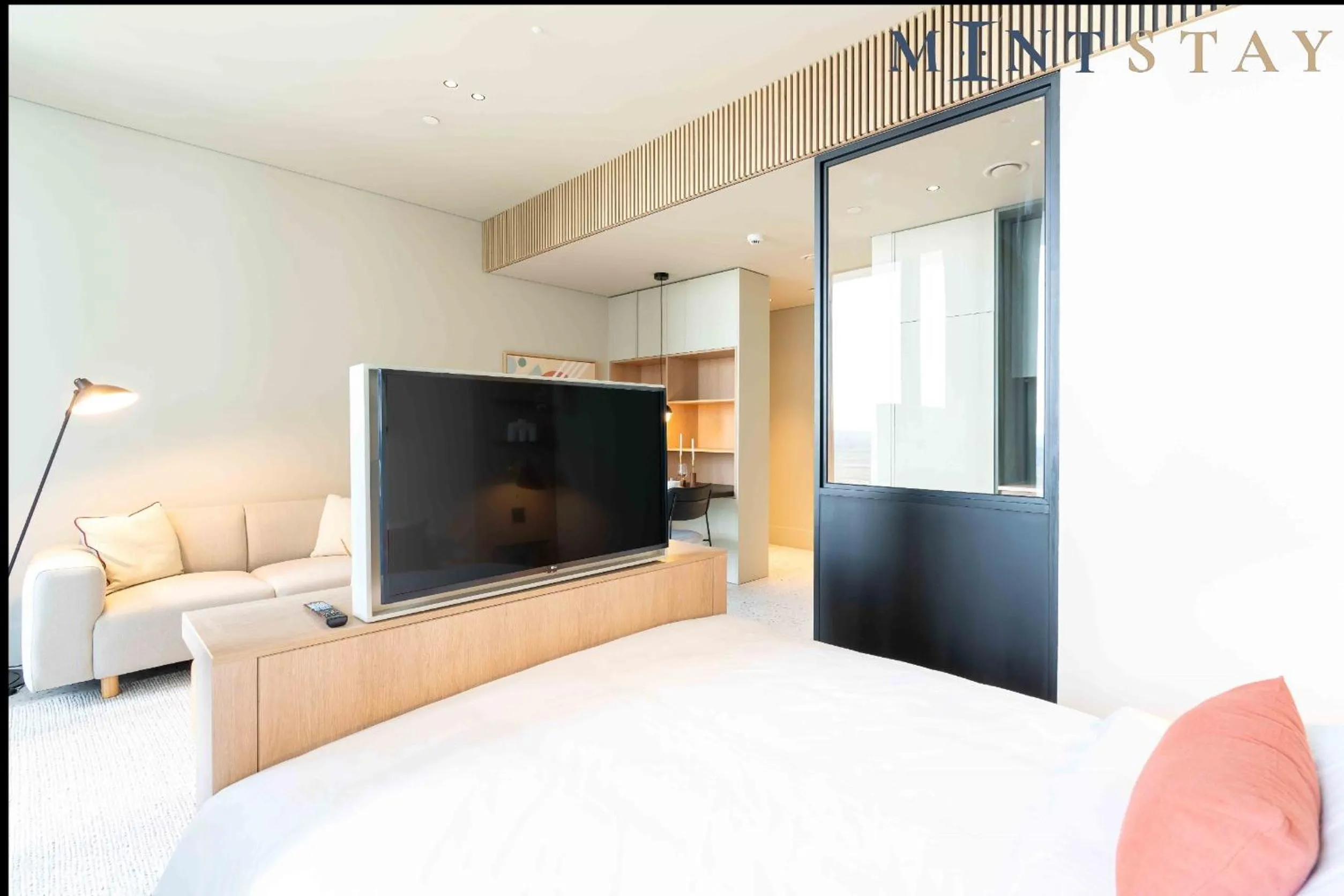 Bed in Upside Living, Business Bay Dubai - Mint Stay
