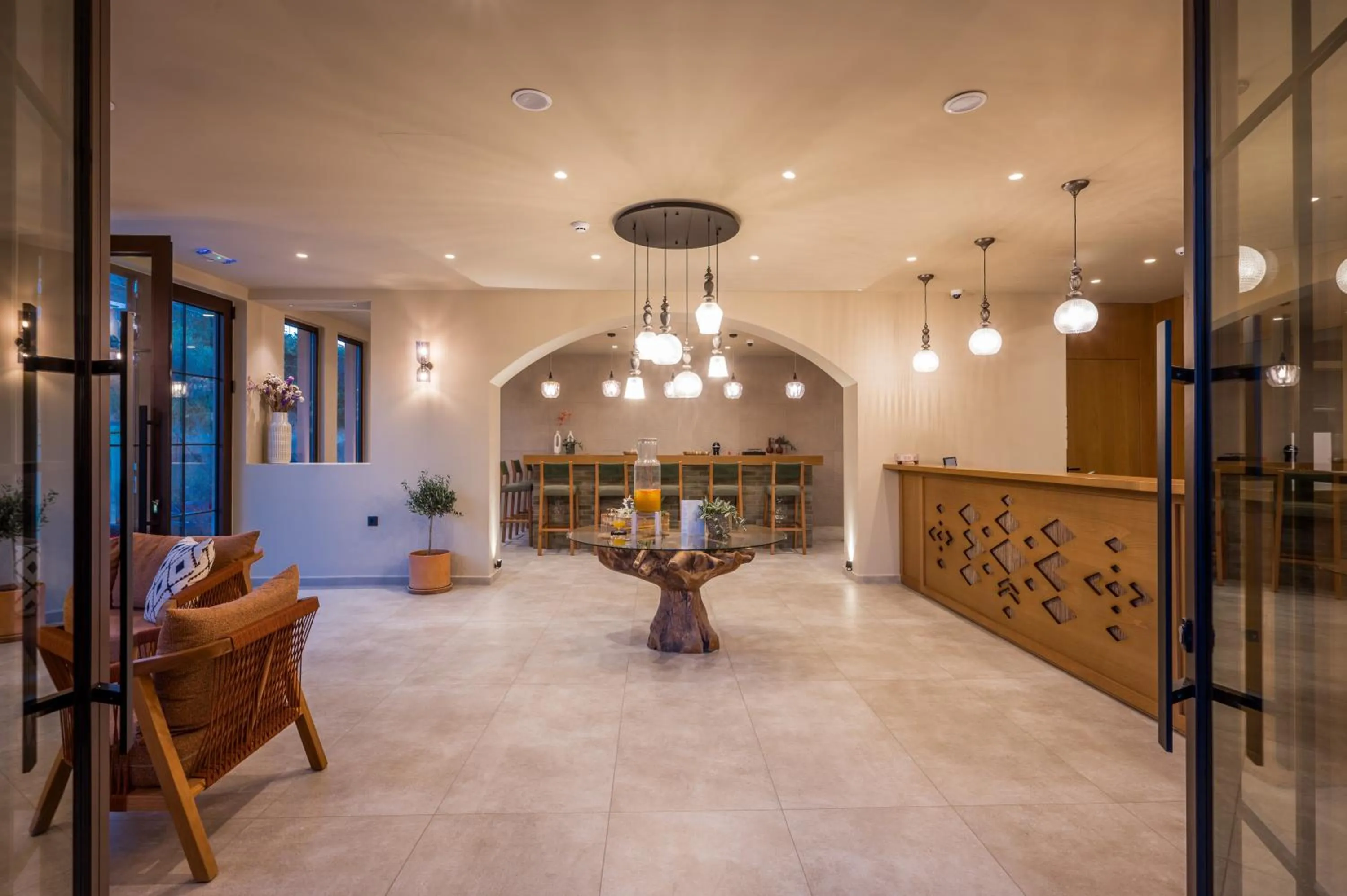 Lobby or reception in Hotel Pyriá