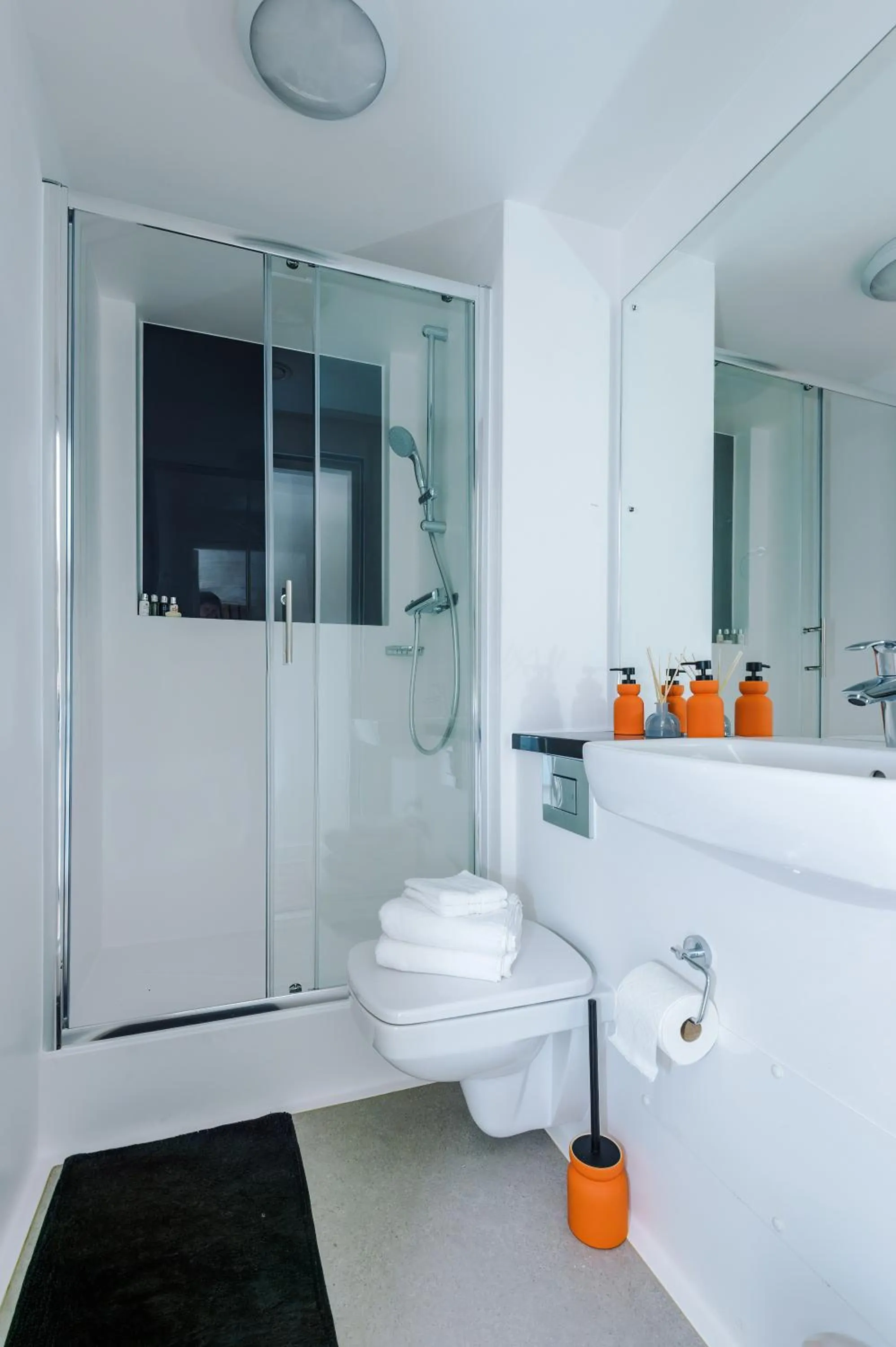 Shower in City Studios, Preston