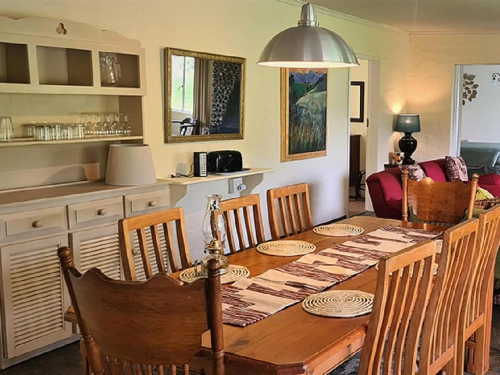 Seating area in Lake Naverone Holiday Cottages