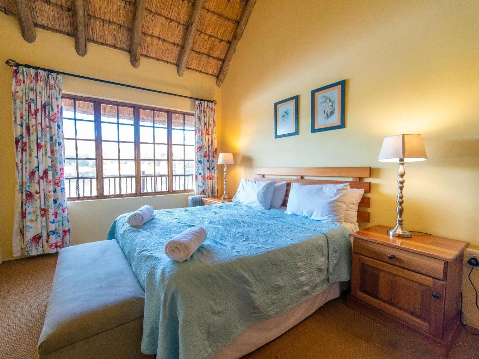 Photo of the whole room, Bed in Lake Naverone Holiday Cottages