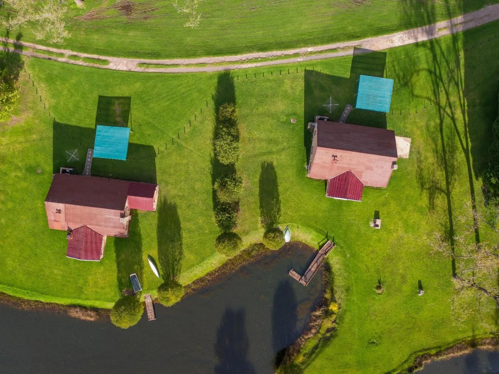 Bird's eye view in Lake Naverone Holiday Cottages