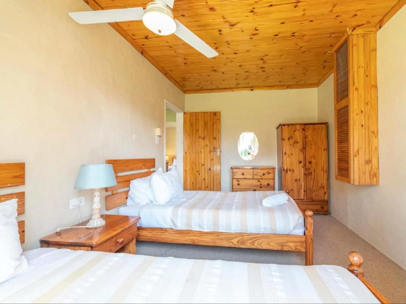 Bed in Lake Naverone Holiday Cottages