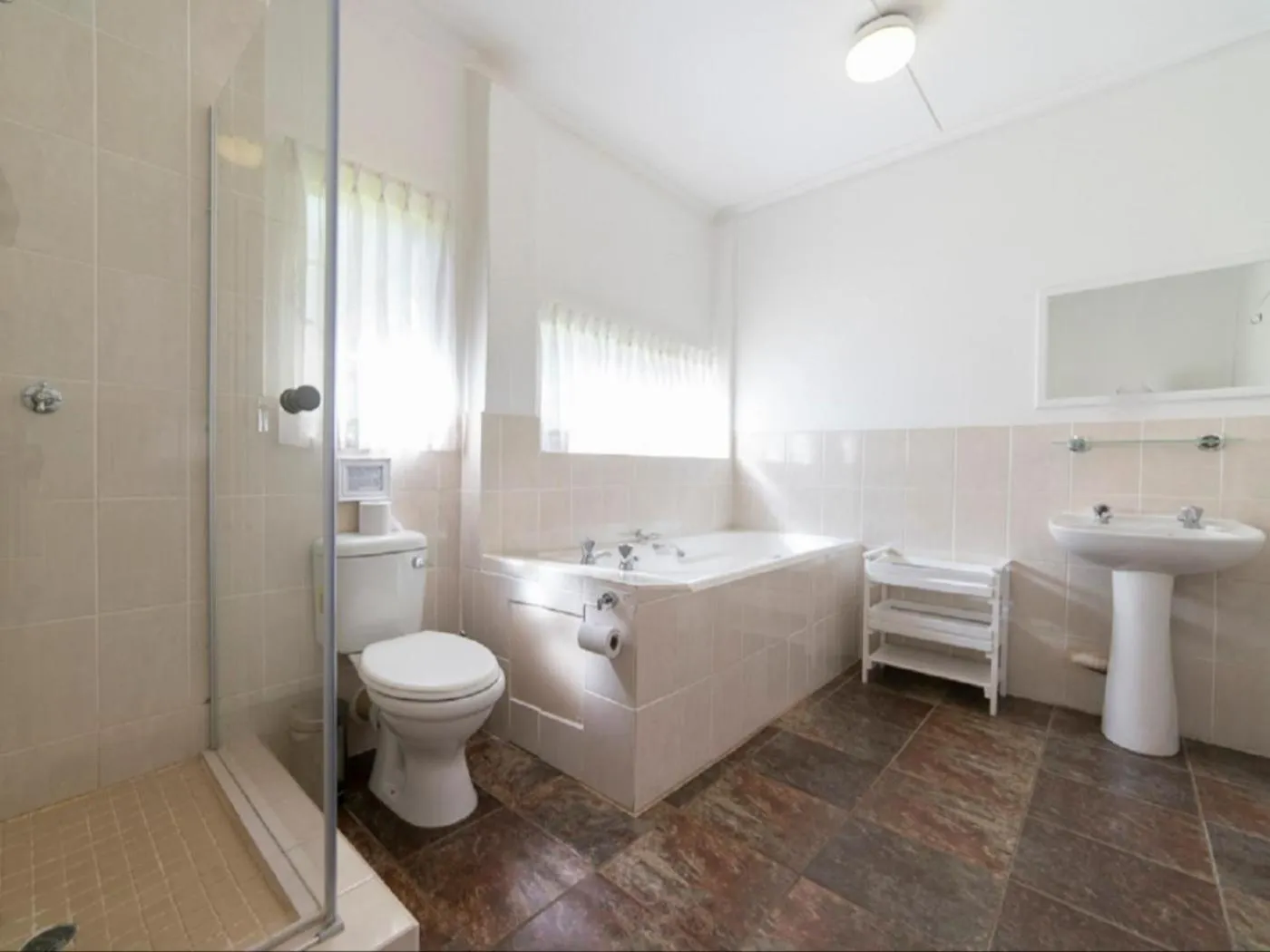 Bathroom in Lake Naverone Holiday Cottages
