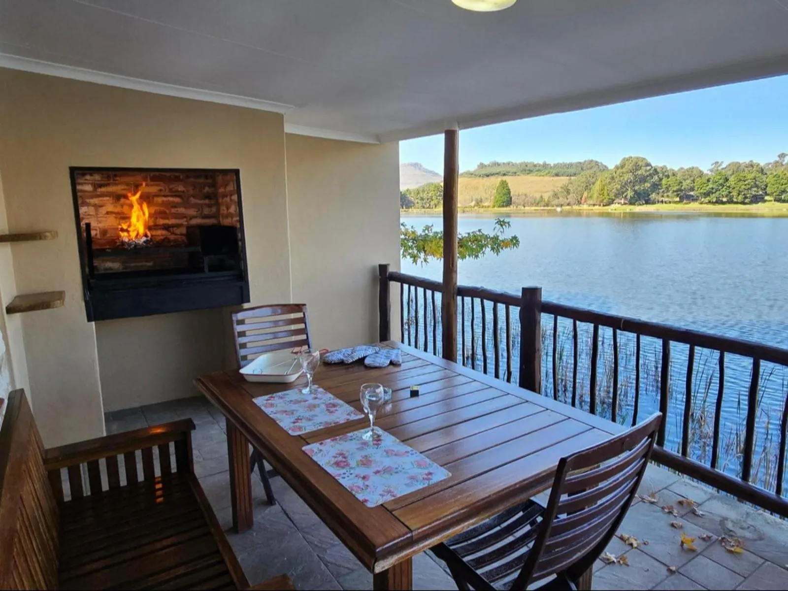 BBQ facilities in Lake Naverone Holiday Cottages