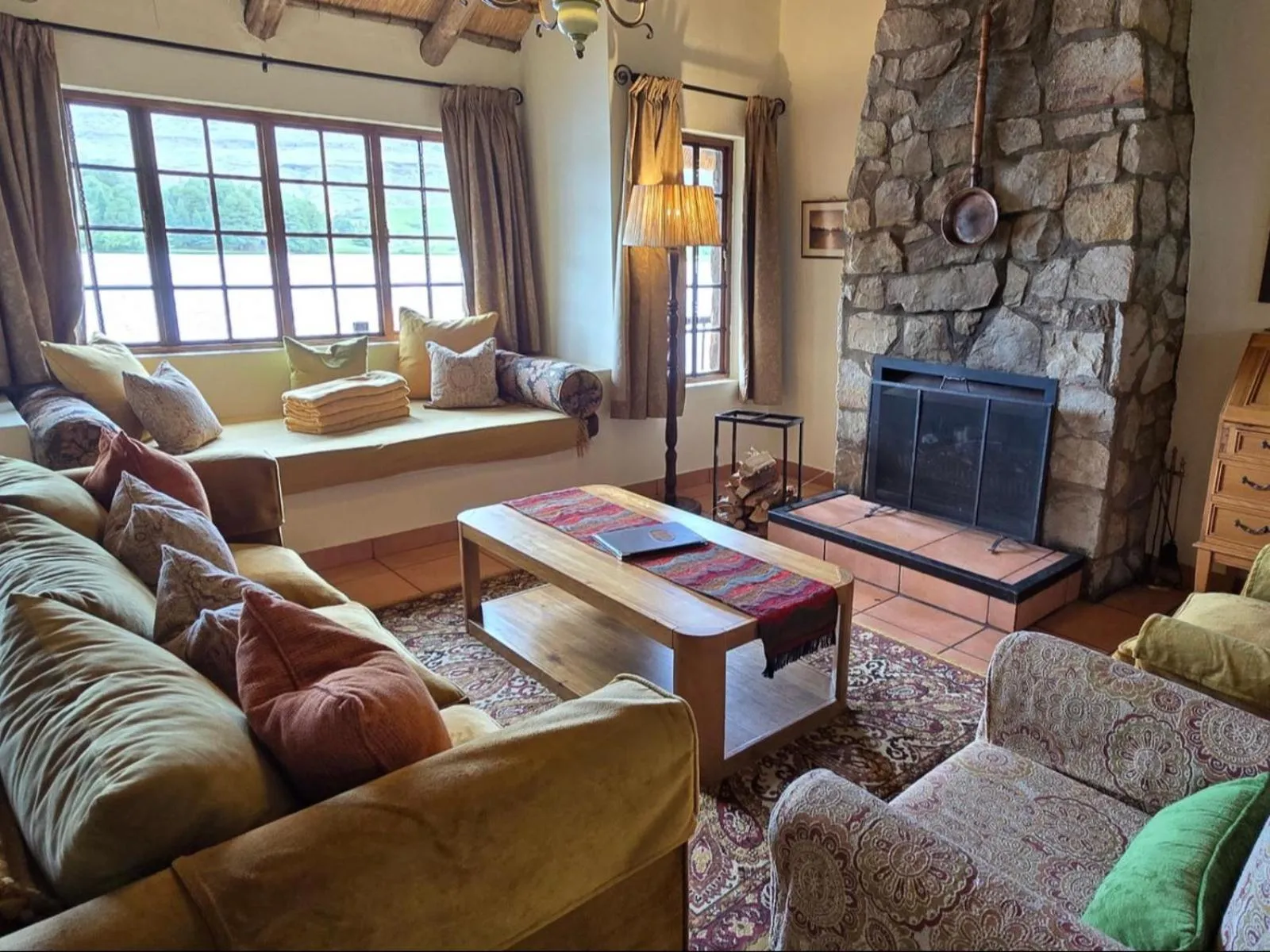 Living room in Lake Naverone Holiday Cottages