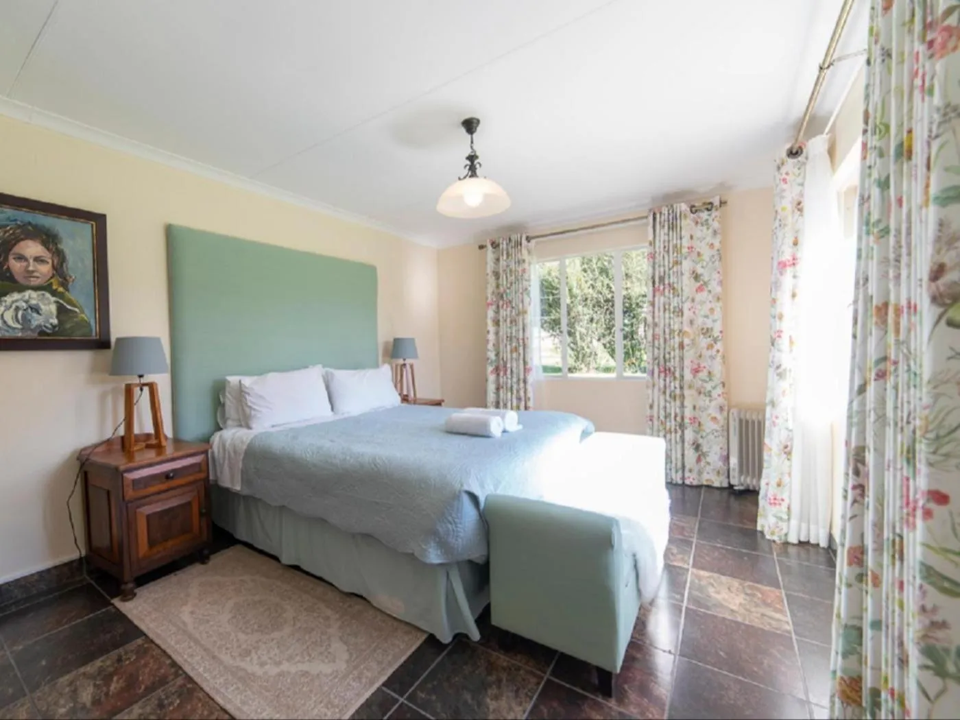 Bed in Lake Naverone Holiday Cottages