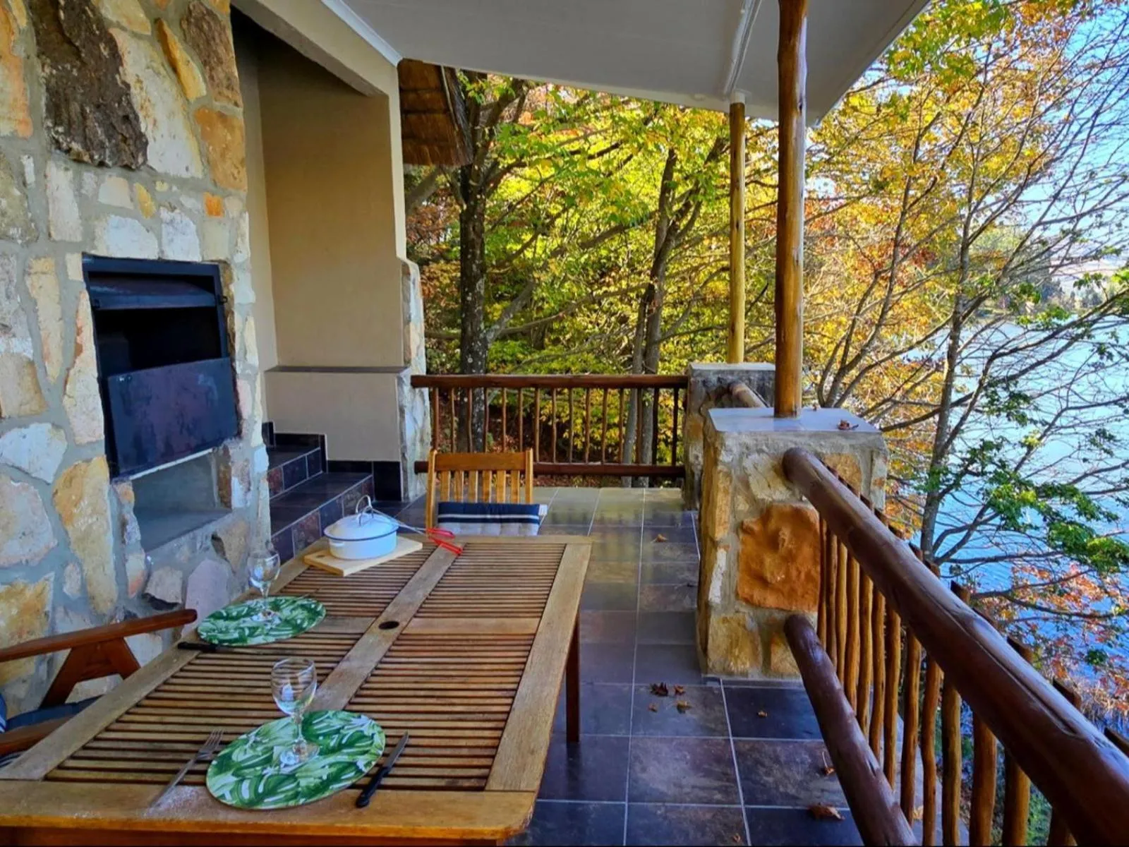 BBQ facilities in Lake Naverone Holiday Cottages