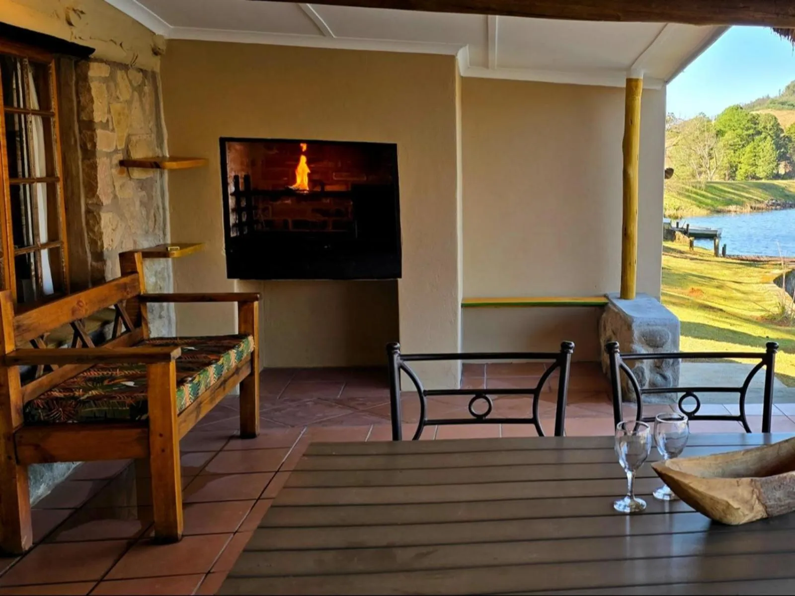 BBQ facilities in Lake Naverone Holiday Cottages