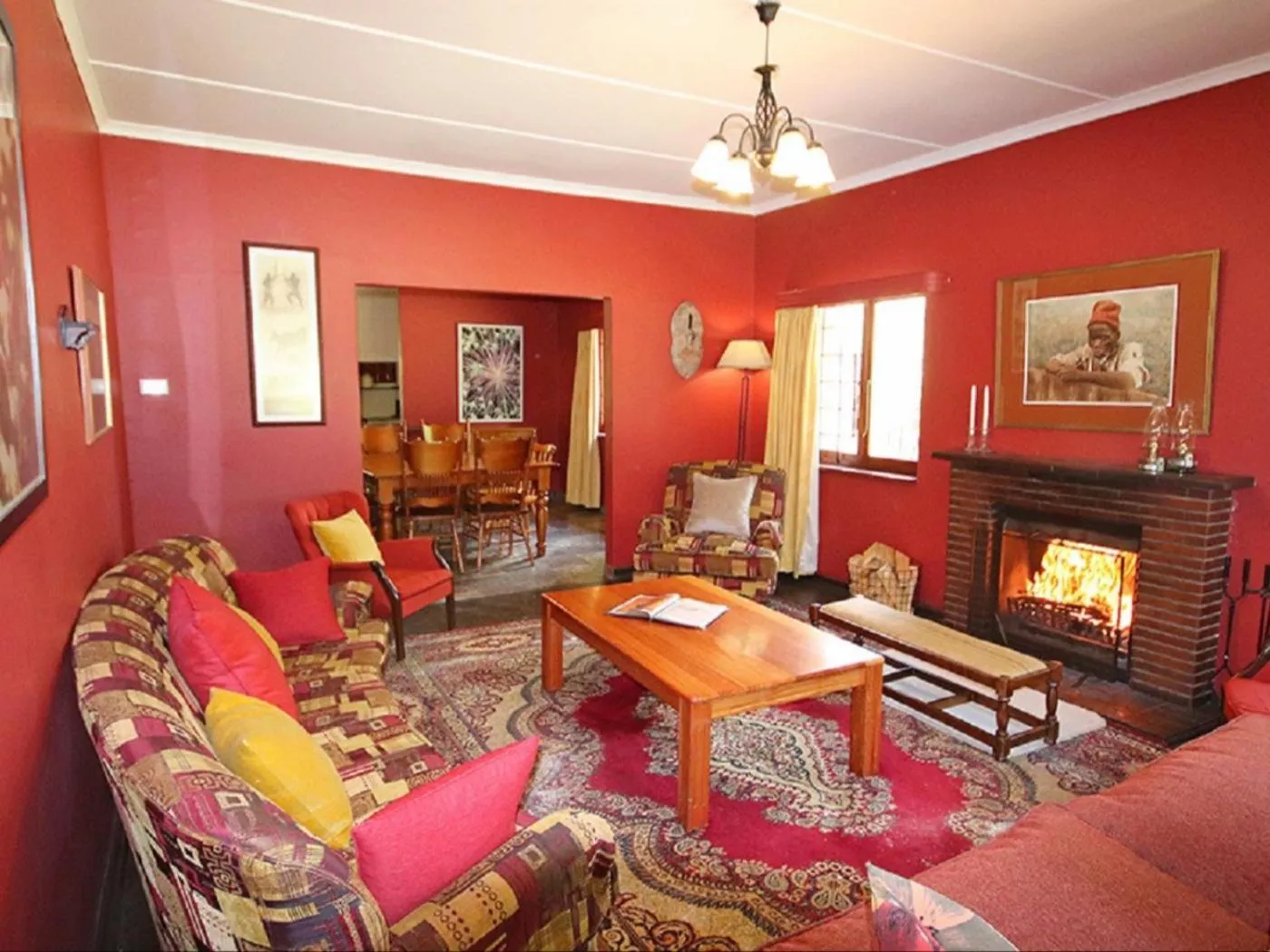 Seating area in Lake Naverone Holiday Cottages