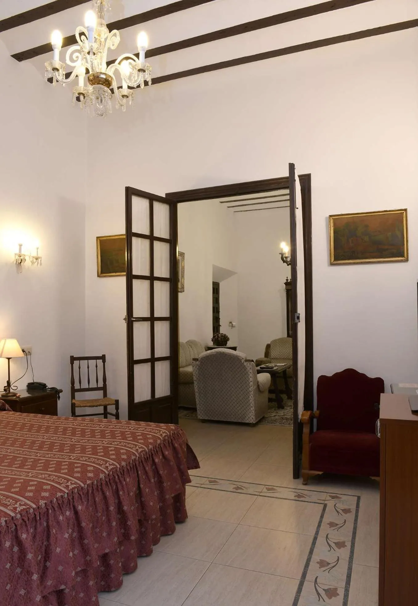 Living room, Bed in Casa de los Acacio