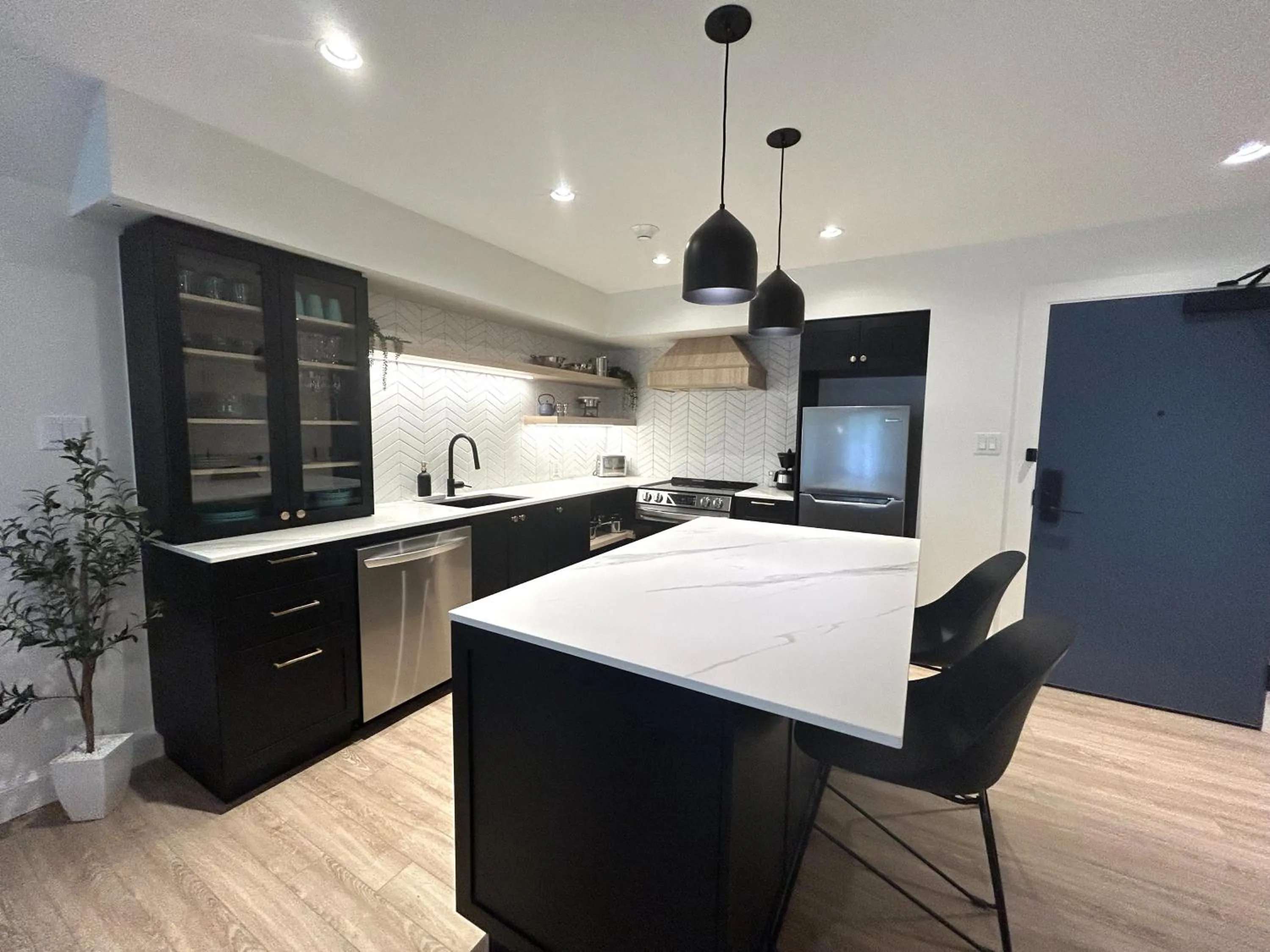 Kitchen or kitchenette in Le Héron - Studios Nature