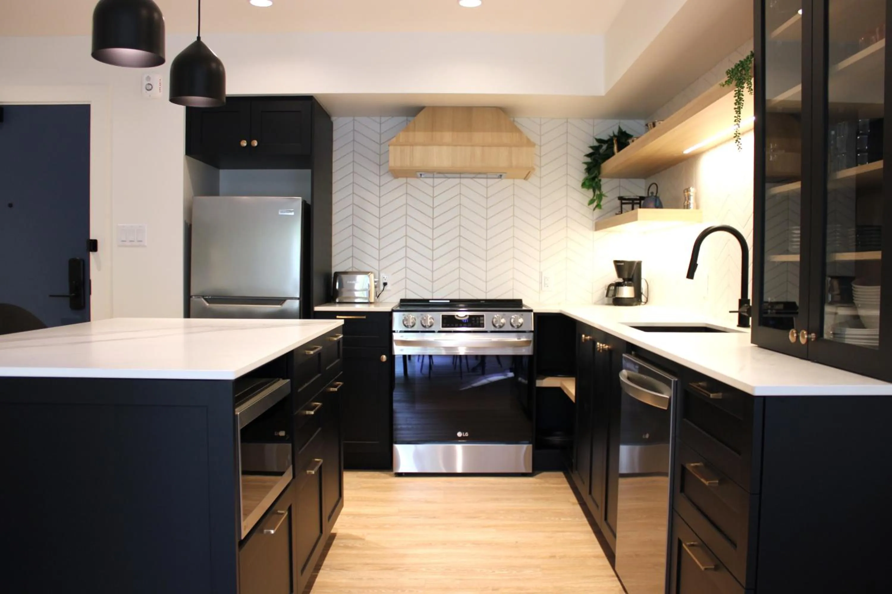 Kitchen or kitchenette in Le Héron - Studios Nature