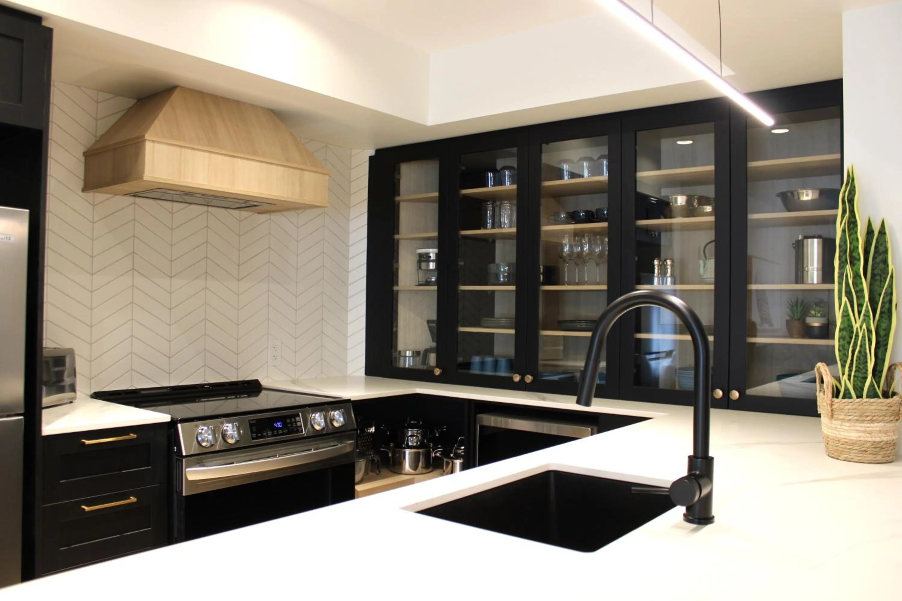Kitchen or kitchenette in Le Héron - Studios Nature