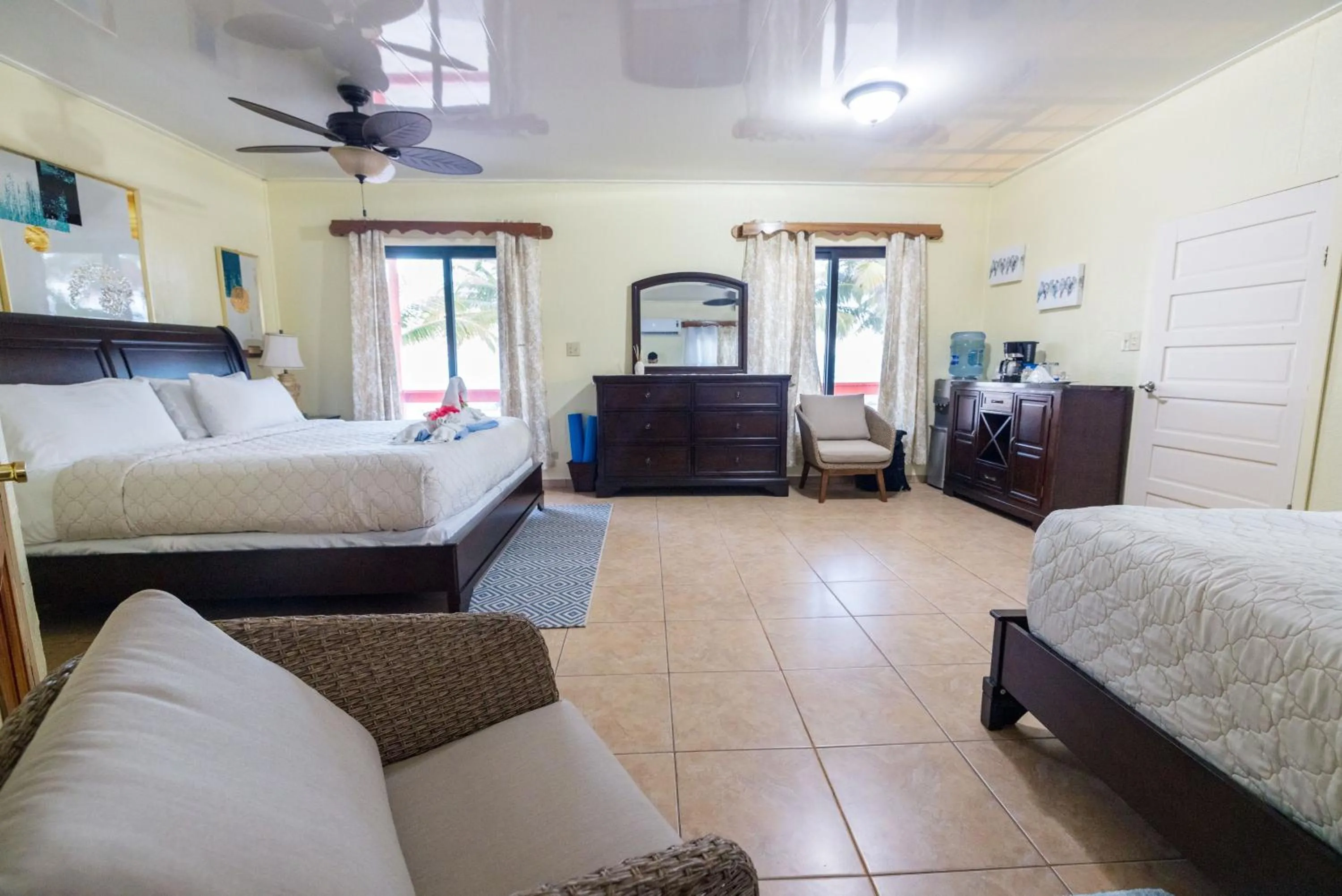 Bed in Blue Marlin Beach Resort