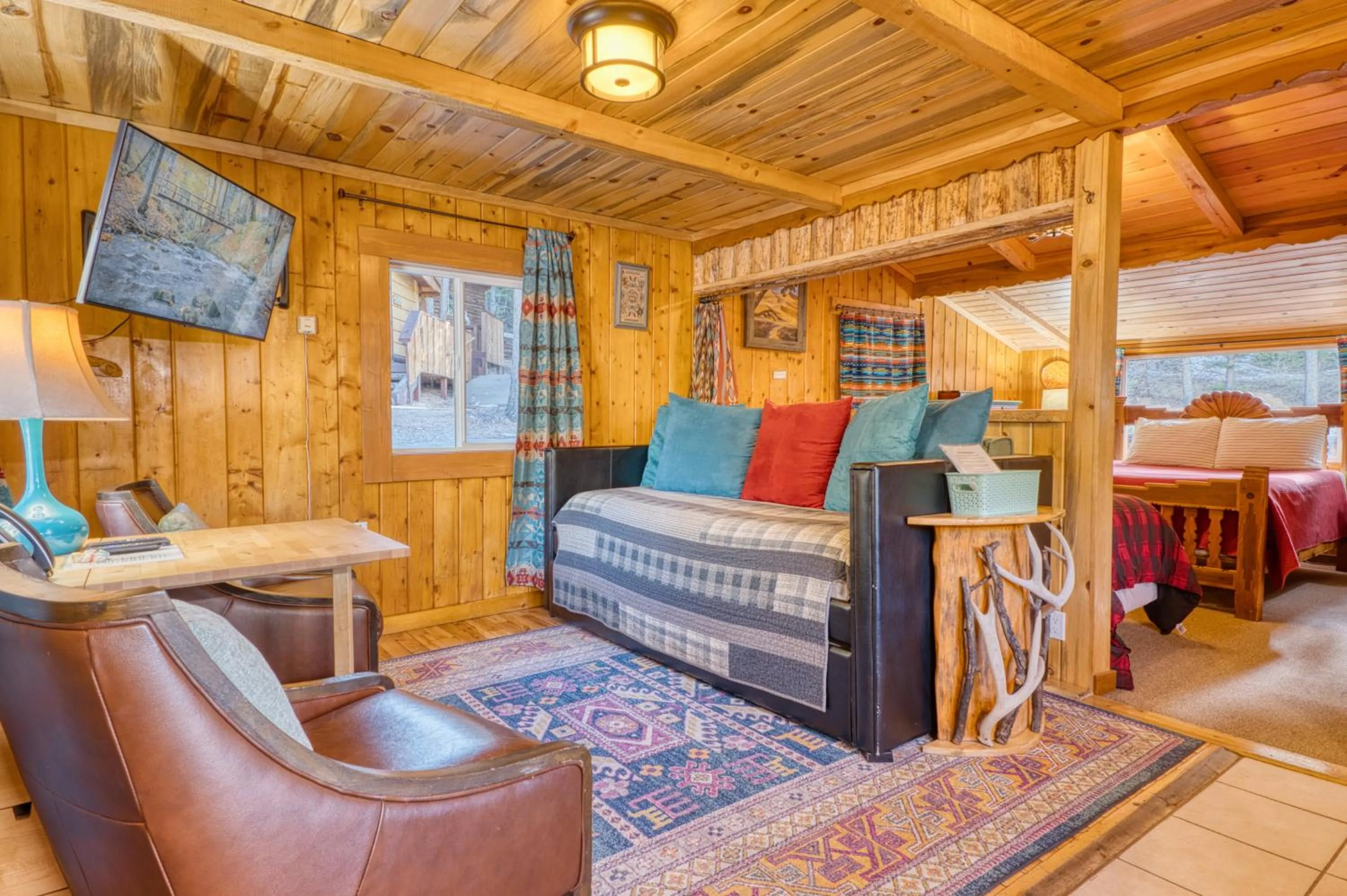 Bed in Pine Haven Resort