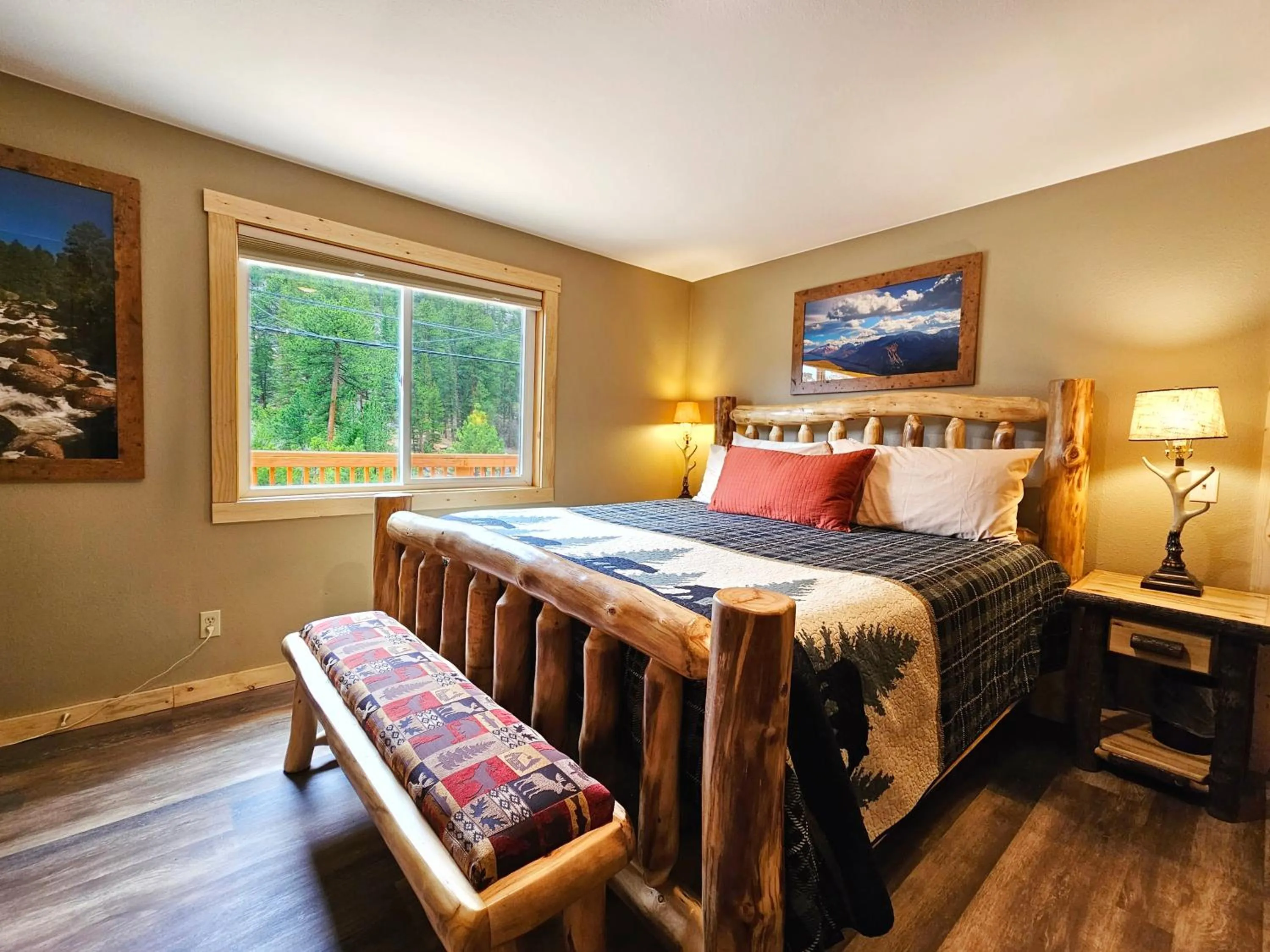 Bed in Pine Haven Resort