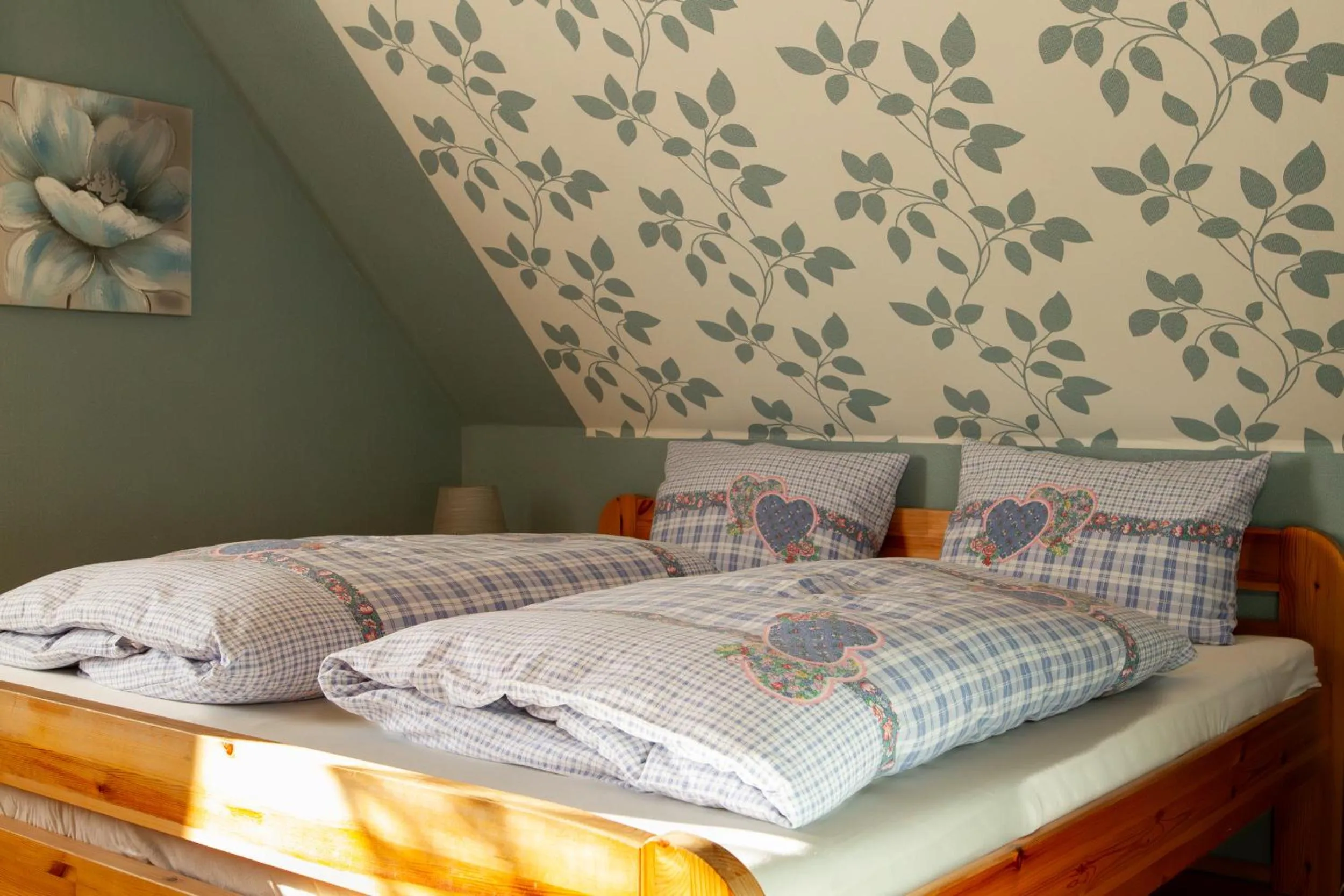 Bed in Ferienwohnung Prinke