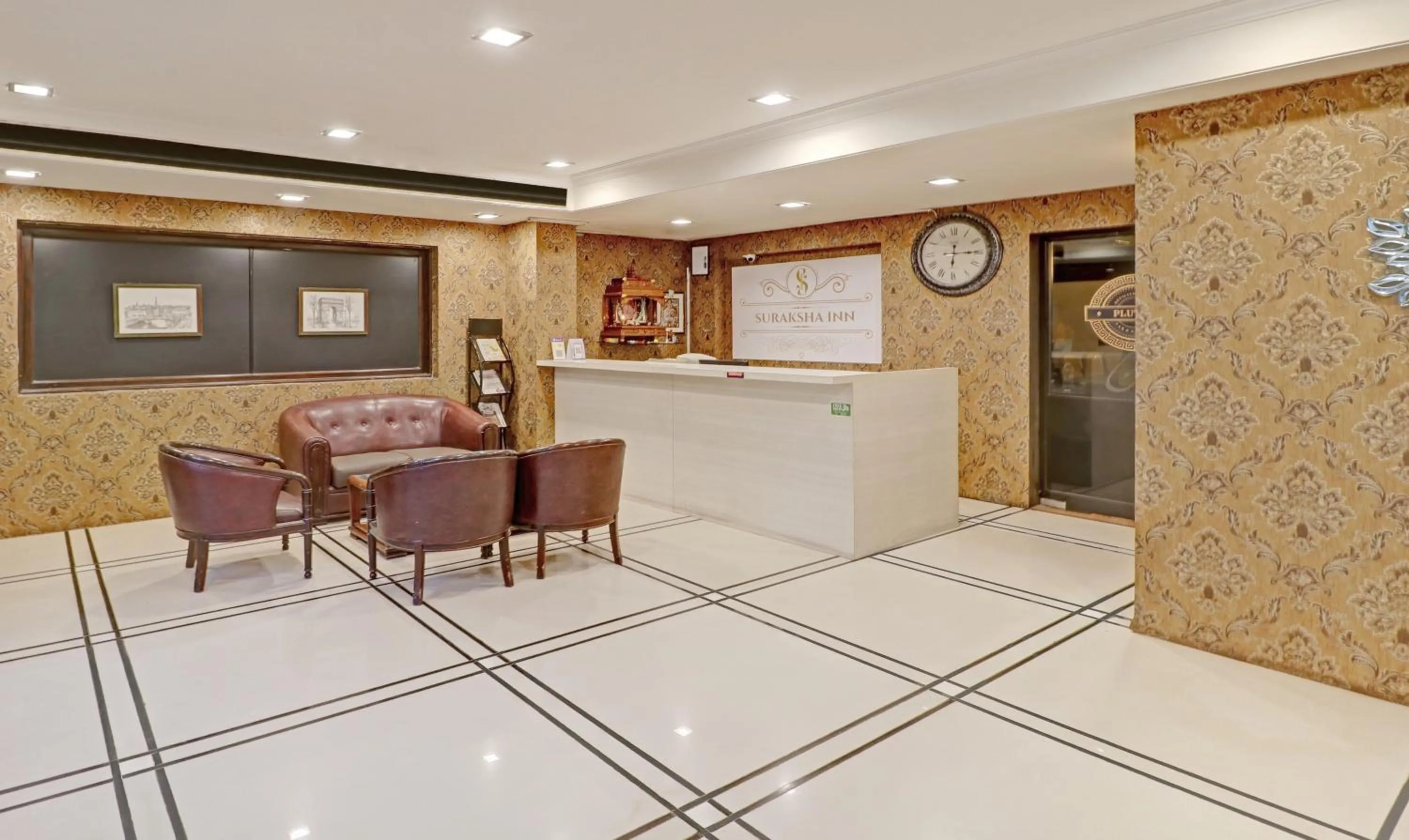 Seating area in Treebo Suraksha Inn