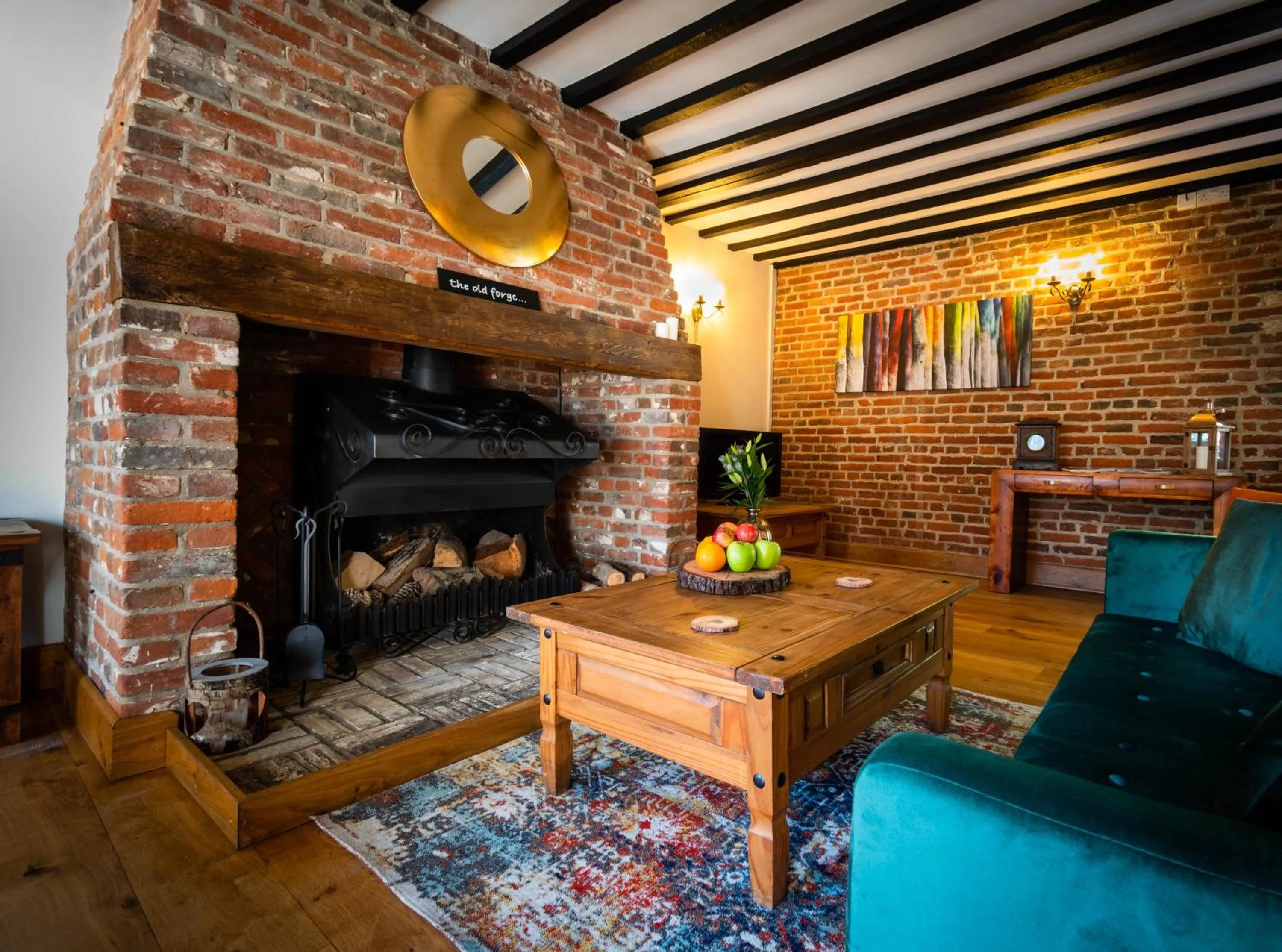 Living room in The Farmhouse at Fincham